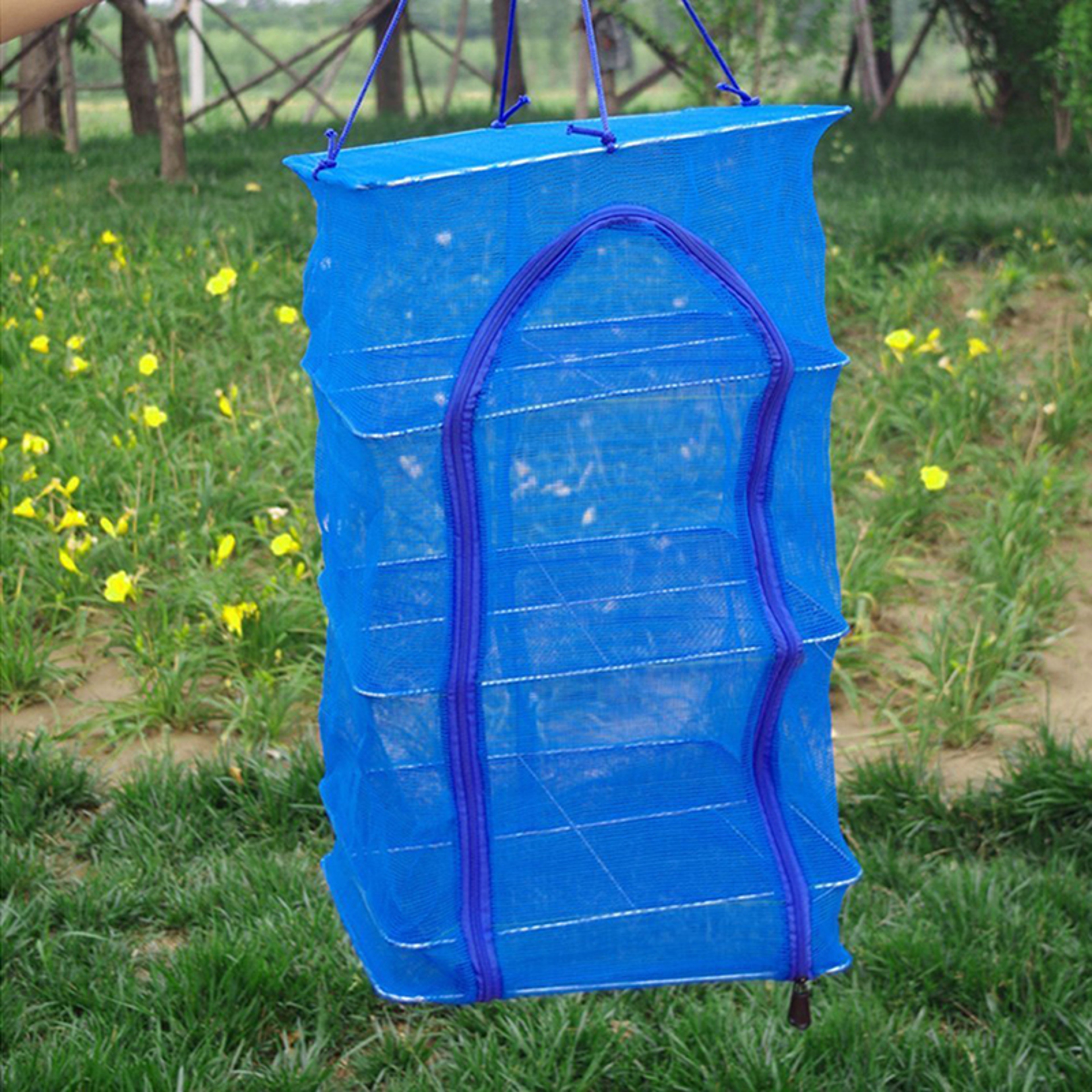 SunDry Hanging Fish  Herb Drying Rack Foldable Drying Net For Fish Vegetables  Herbs 0