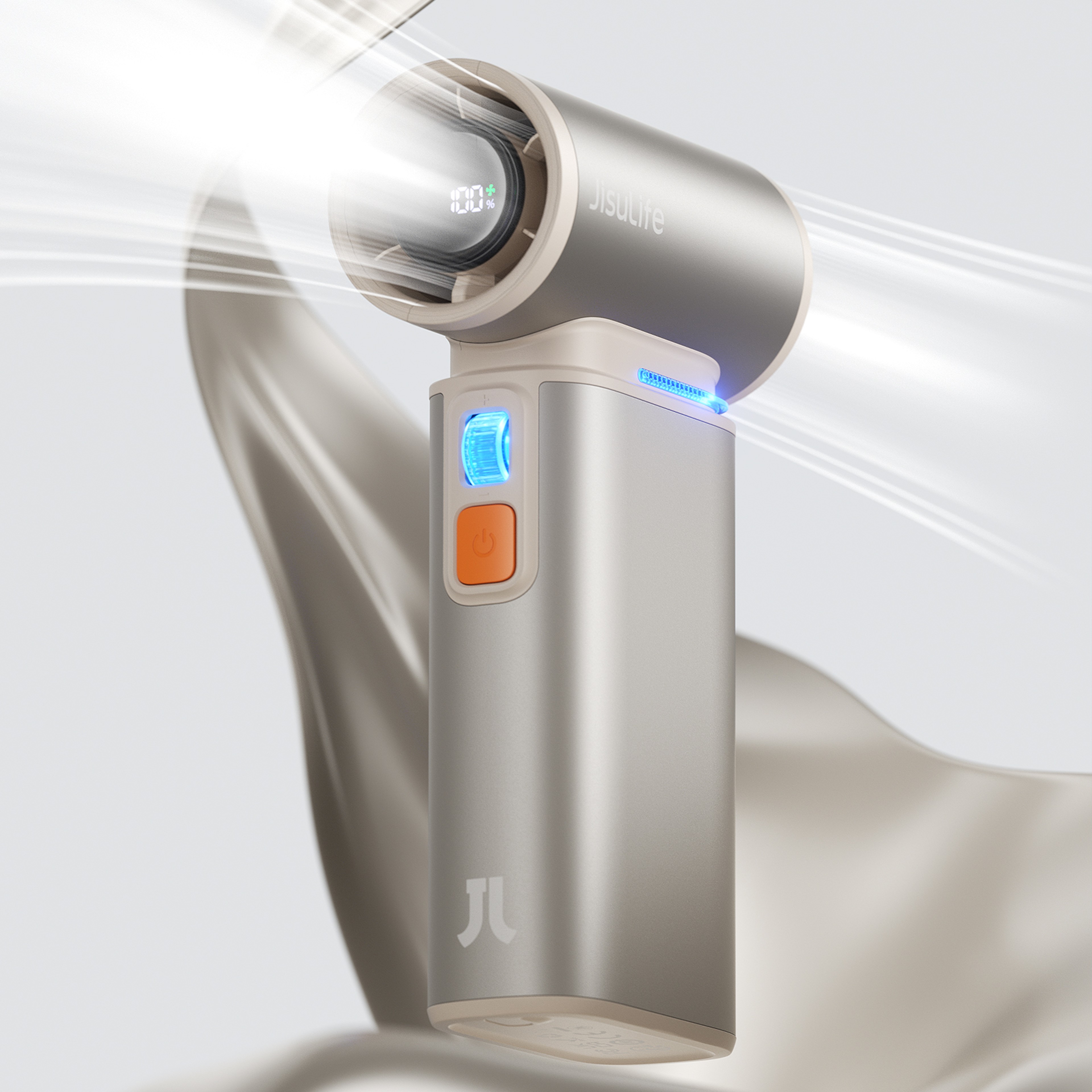 Portable Turbo Fan Speed Handheld Fan With Battery  LED Display 7