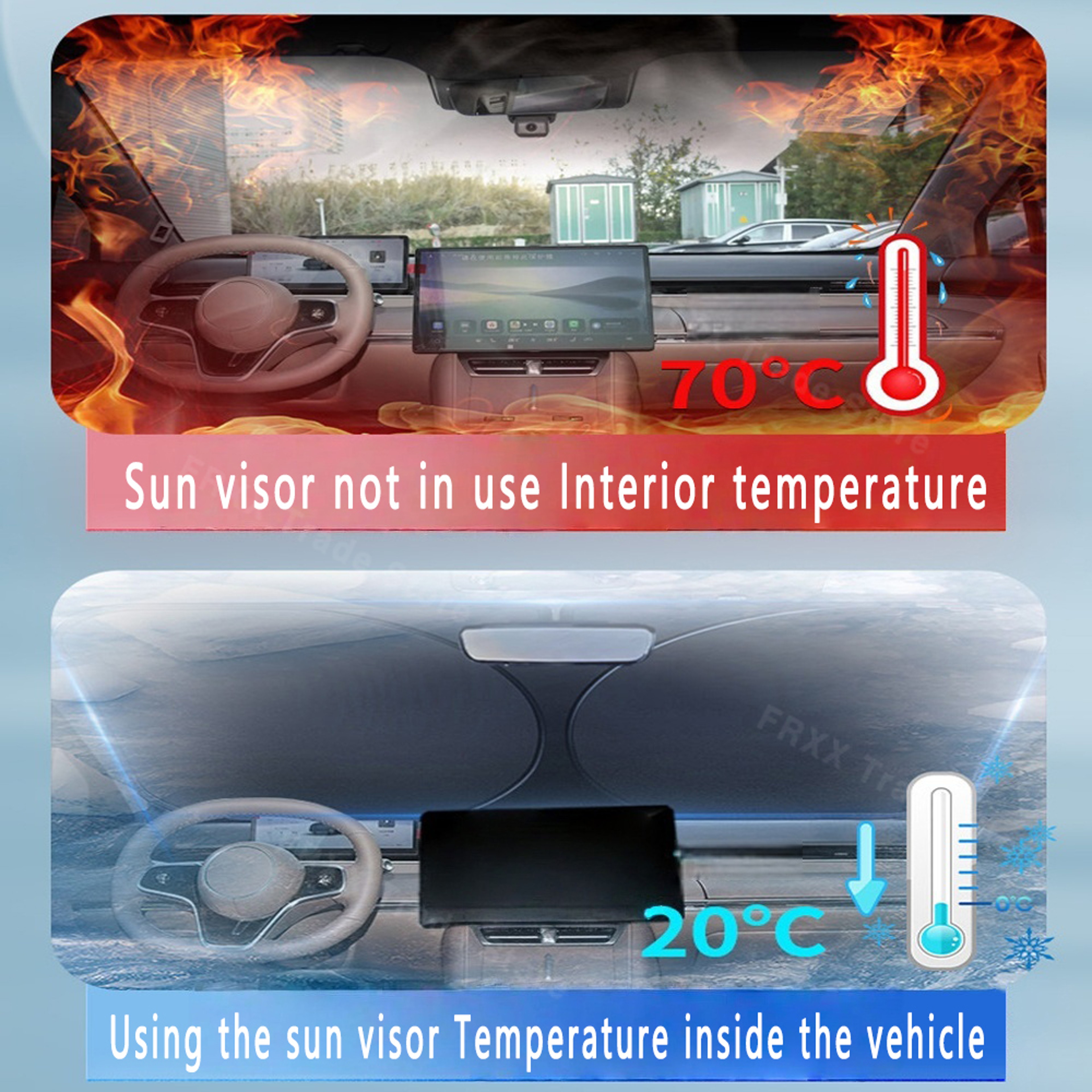 Honda Fit Windshield Sunshade Foldable Heat Shield Sun Visor 1