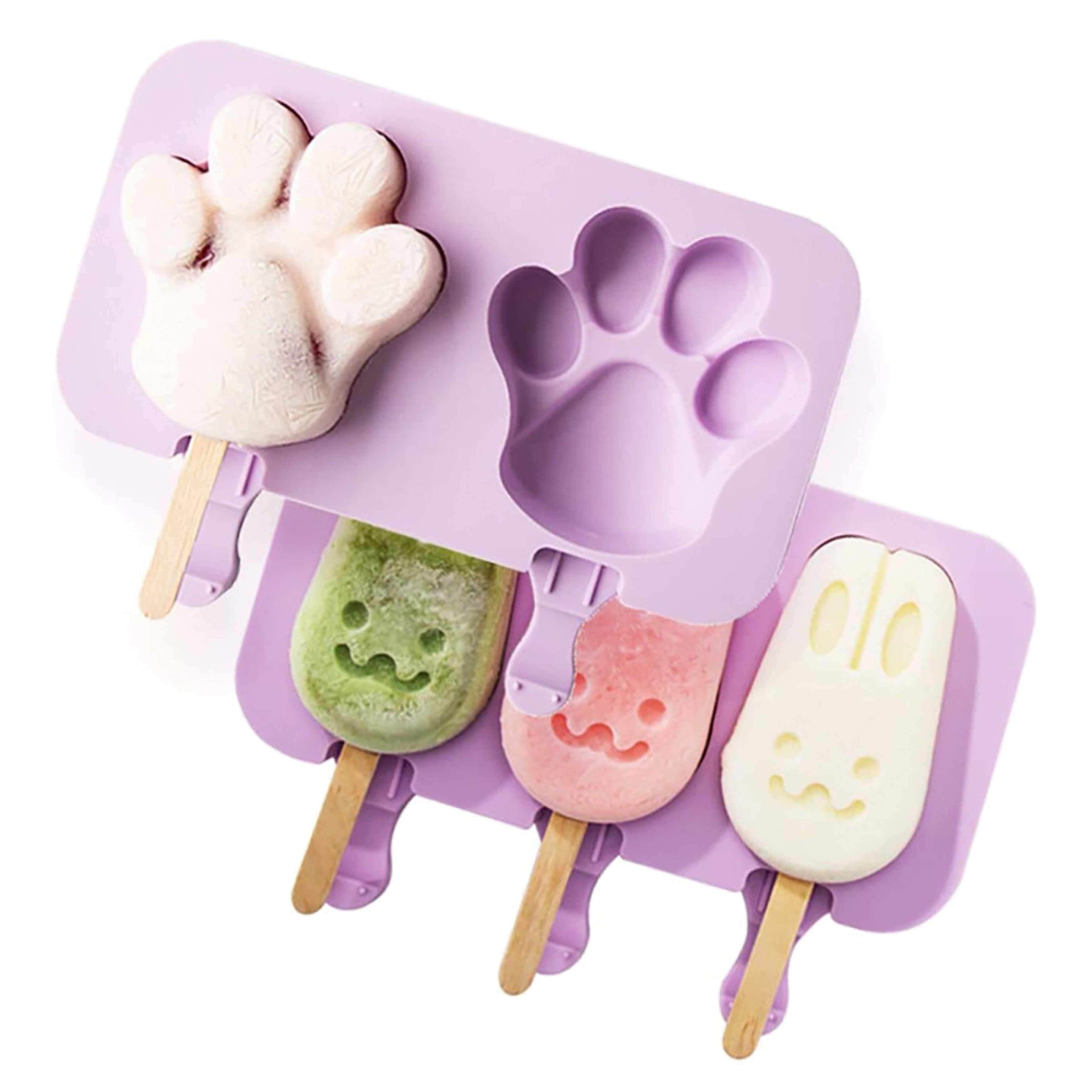 Fresh Freeze Silicone Popsicle Mold Set DIY Ice Pop Maker With Cavities 3