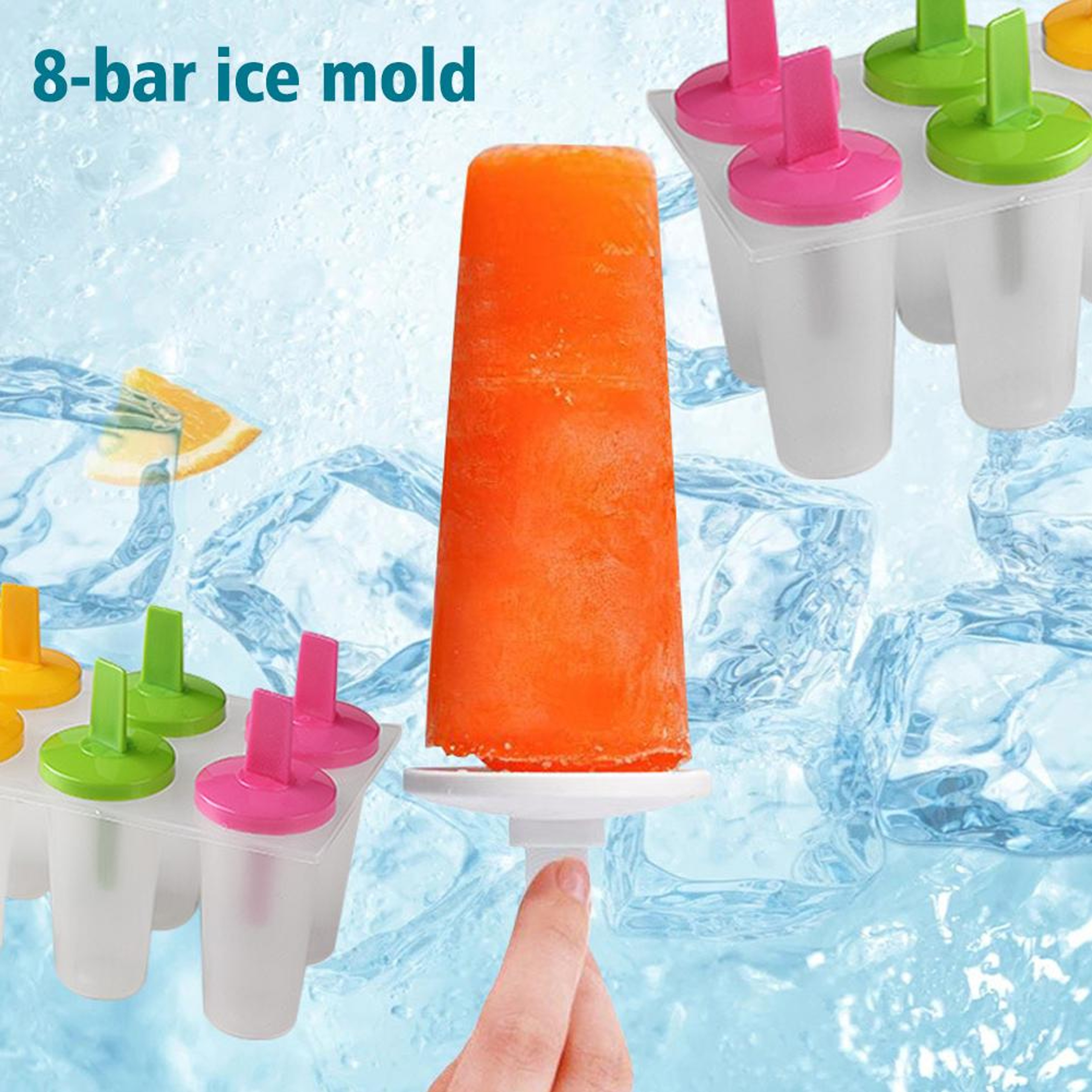 Silicone Popsicle Mold Set With Handles For Homemade Ice Cream  Frozen Treats 3