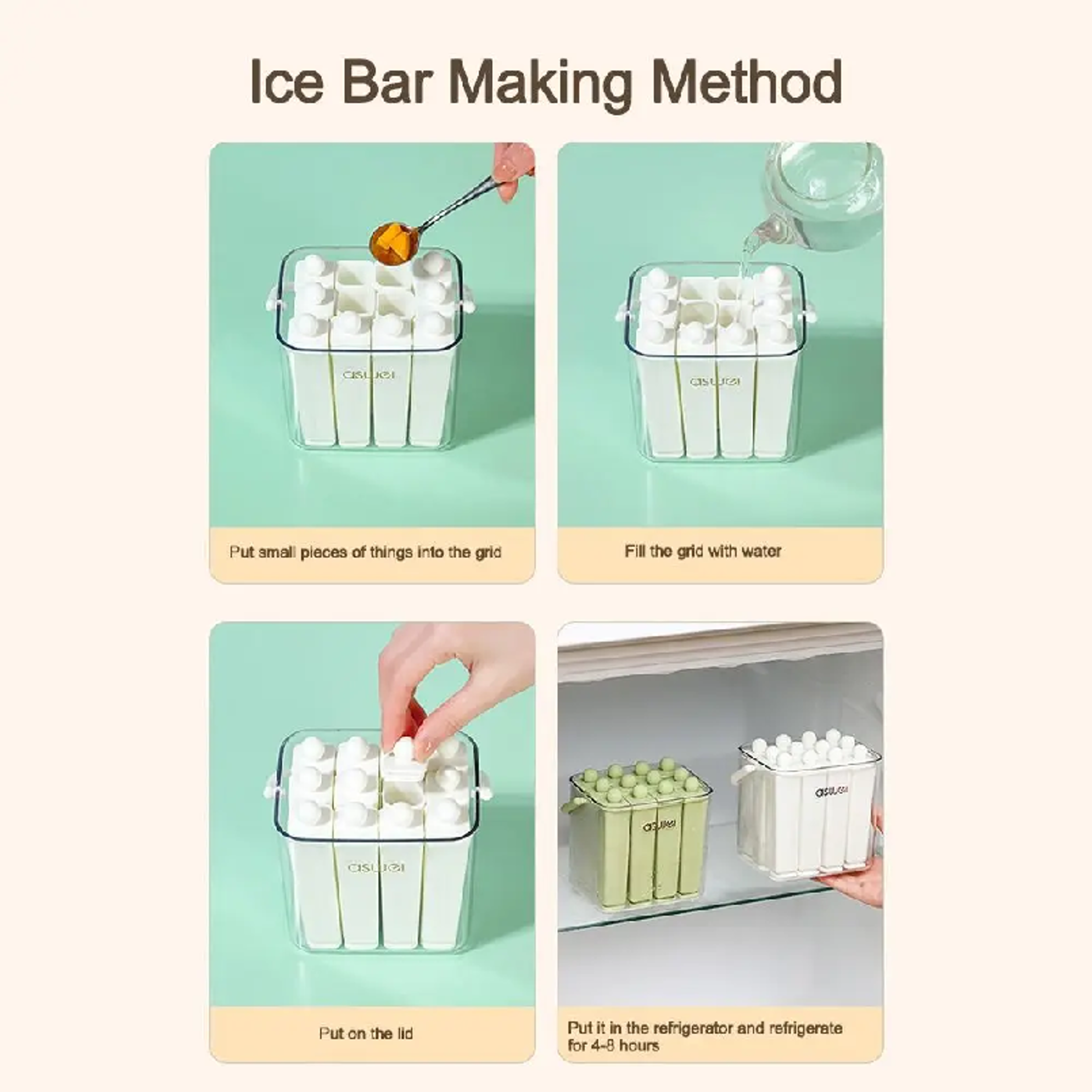 FreshFreeze Silicone Popsicle Mold With Lid Reusable Popsicle Mold Silicone Ice Cream Mold  Ice Pop 2