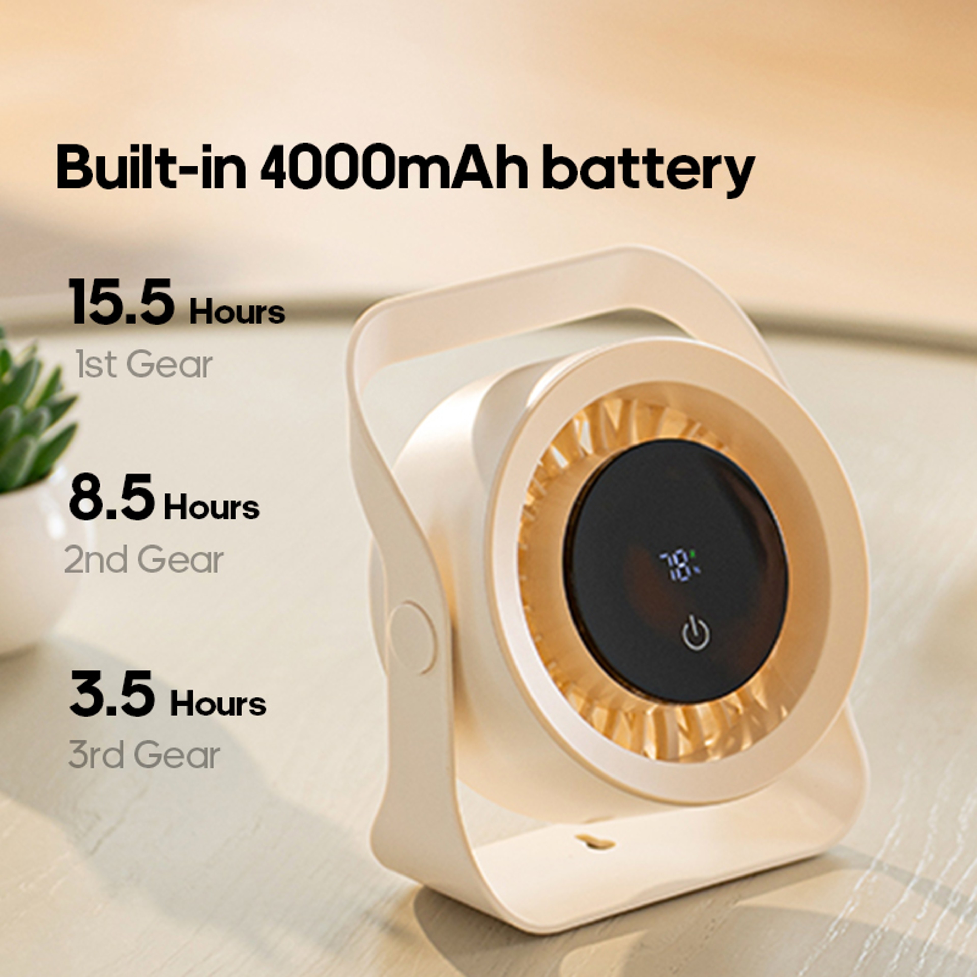 Portable Desk Fan Rechargeable Mini Cooling Fan With Remote Control 3