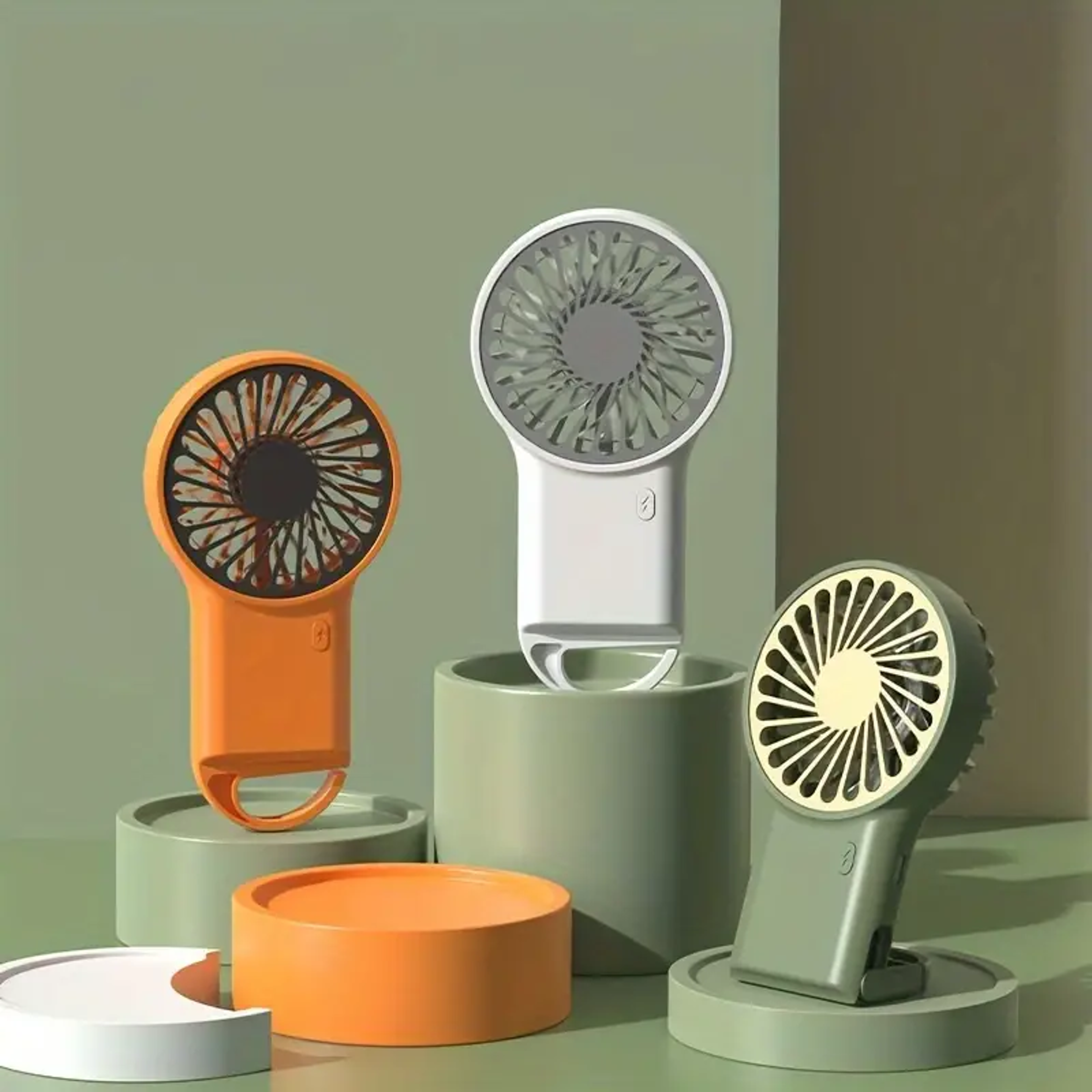 Portable Mini Fan USB Rechargeable Handheld  Foldable Desk Fan 0