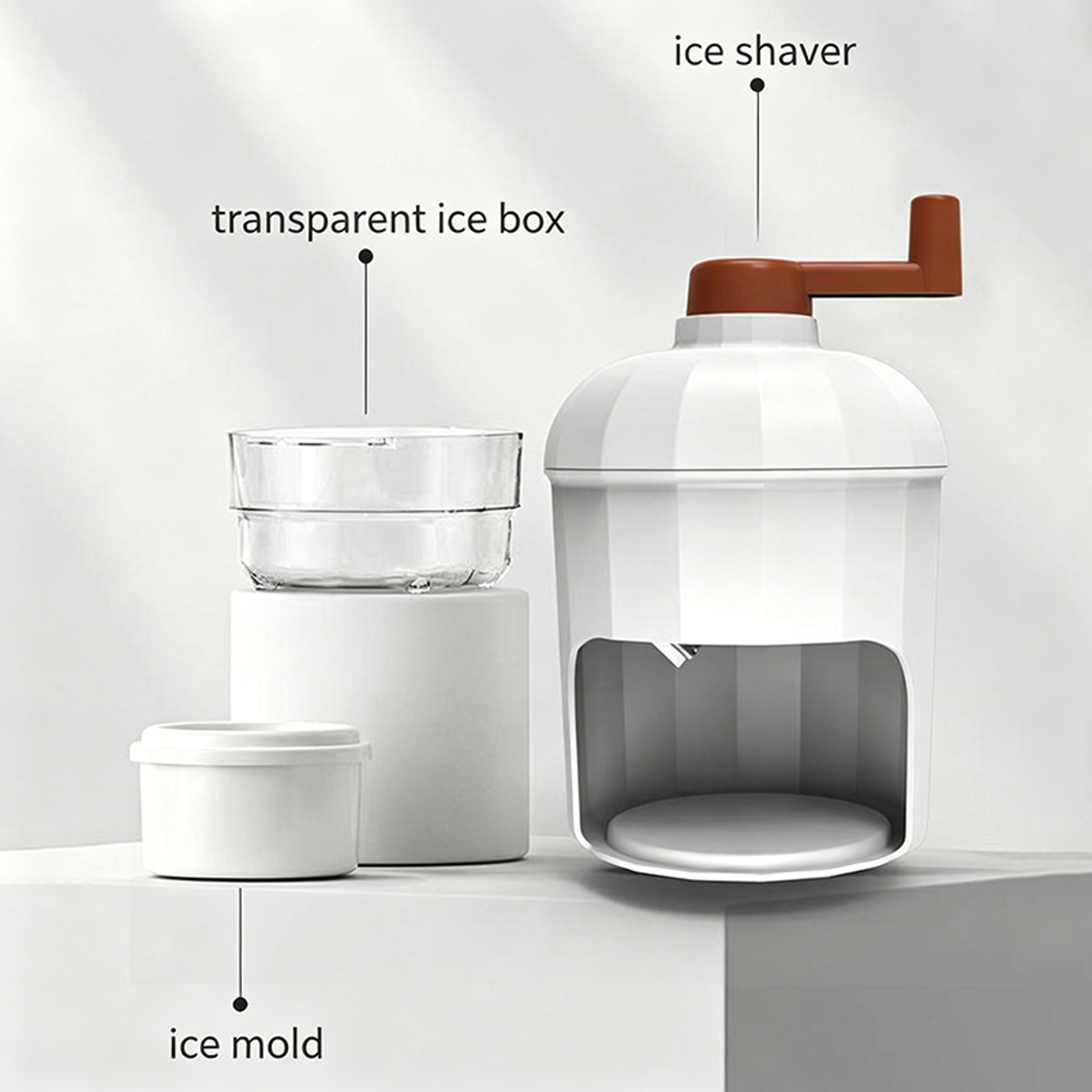 Portable Manual Ice Shaver  Ice Crusher For Snow Cones Slushies  Camping 3