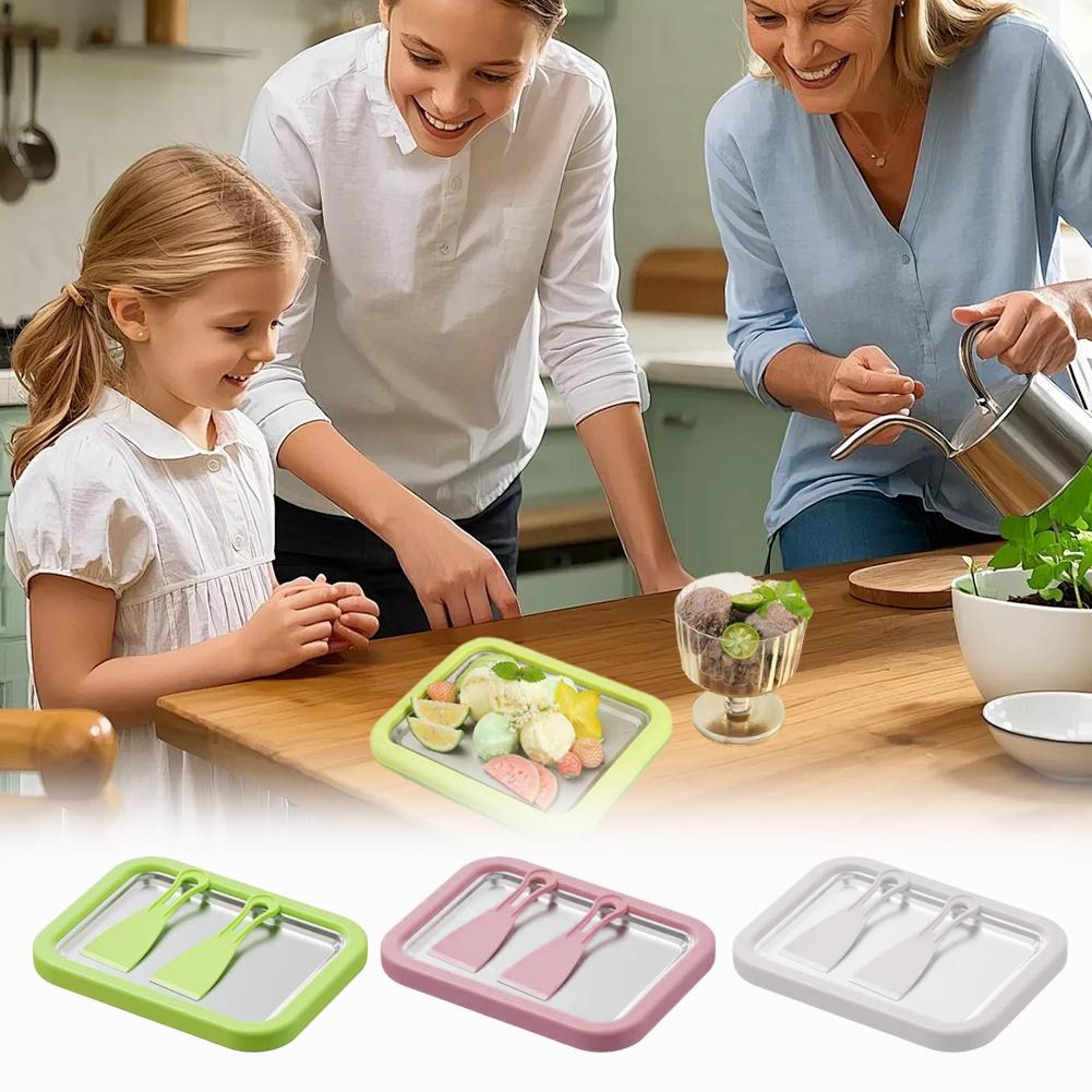 Frozen Delight Rolled Ice Cream Maker Plate DIY Rolled Ice Cream Maker For Family Fun 1
