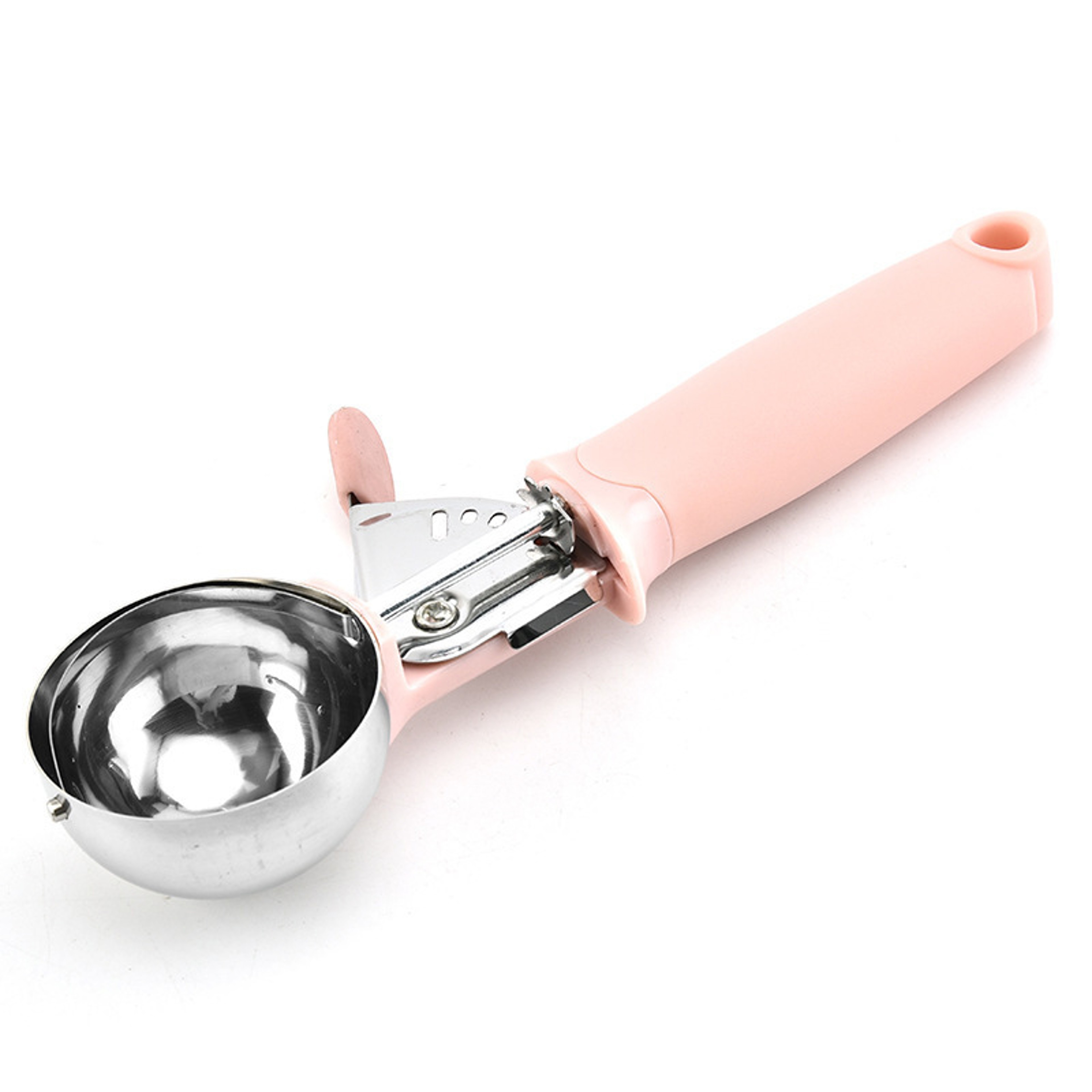 Premium Stainless Steel Ice Cream Scoop with Trigger Release & Fruit Baller – view 7