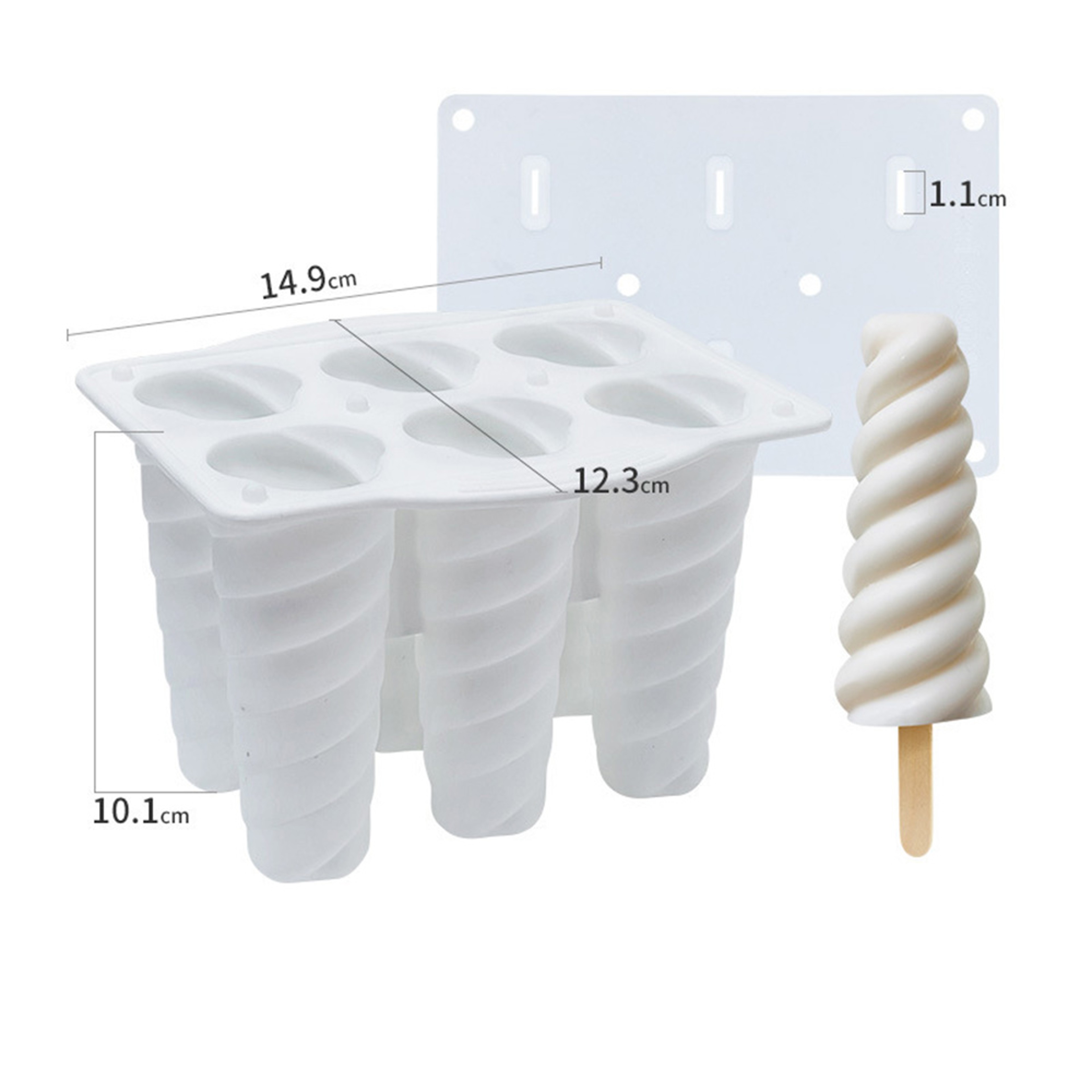 Healthy Treats Cavity Silicone Popsicle Mold Reusable Homemade Ice Cream Maker – view 9