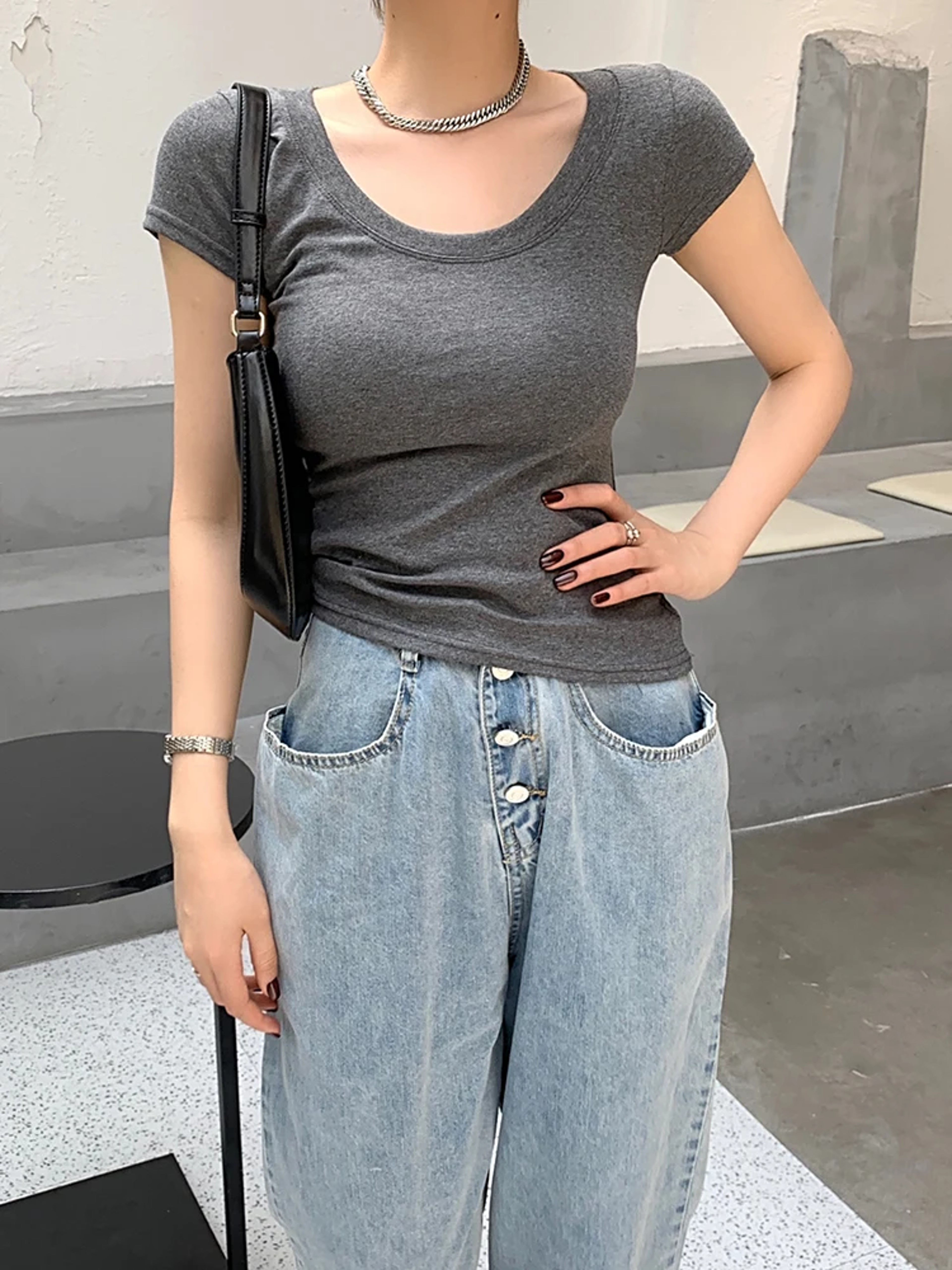 Women Cotton Slim Fit O Neck Summer Basic Tee Colors Korean Style Casual T Shirt 2