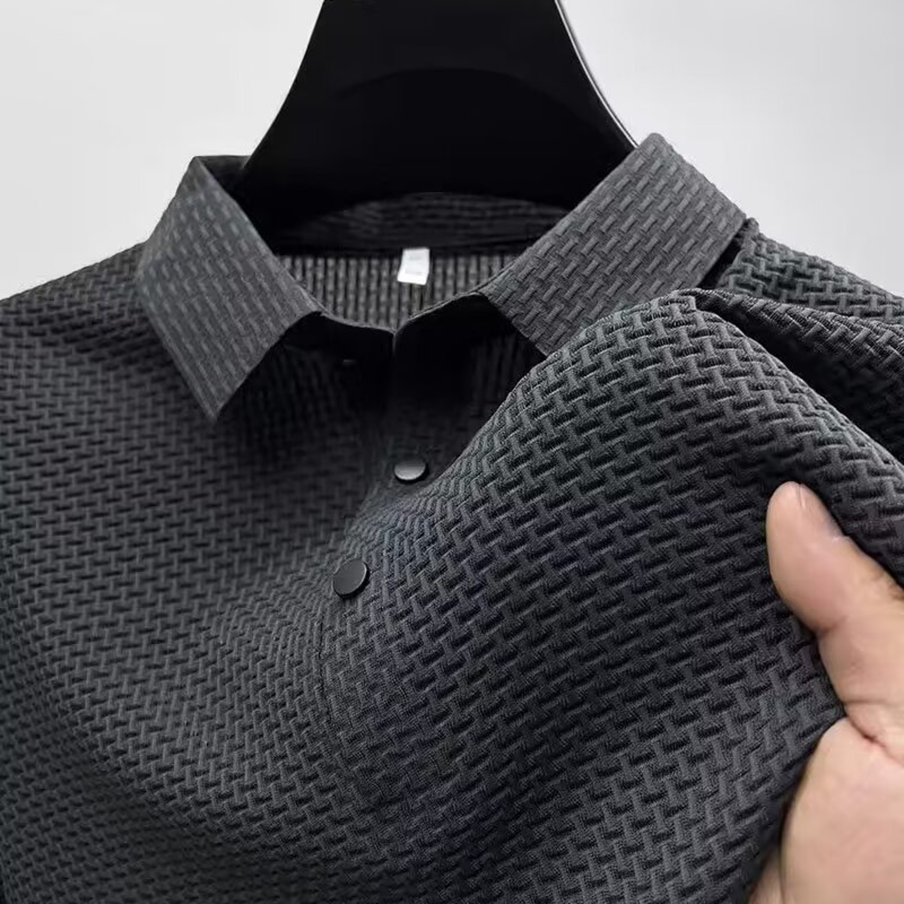 Ice Silk Breathable Business Polo Shirt For Men 1