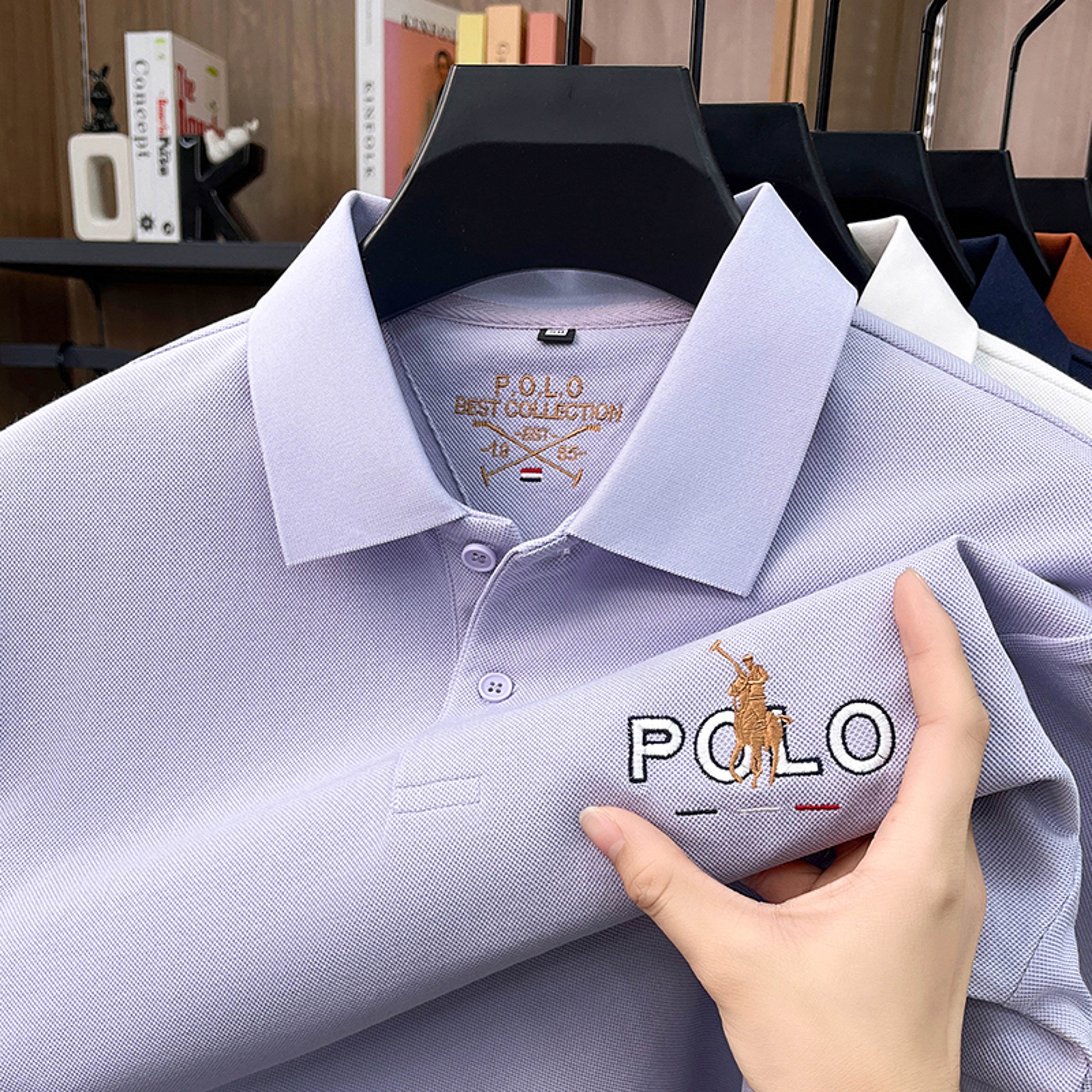 Prestige Cotton Business Casual Polo Shirt For Men With Embroidered Pony 0