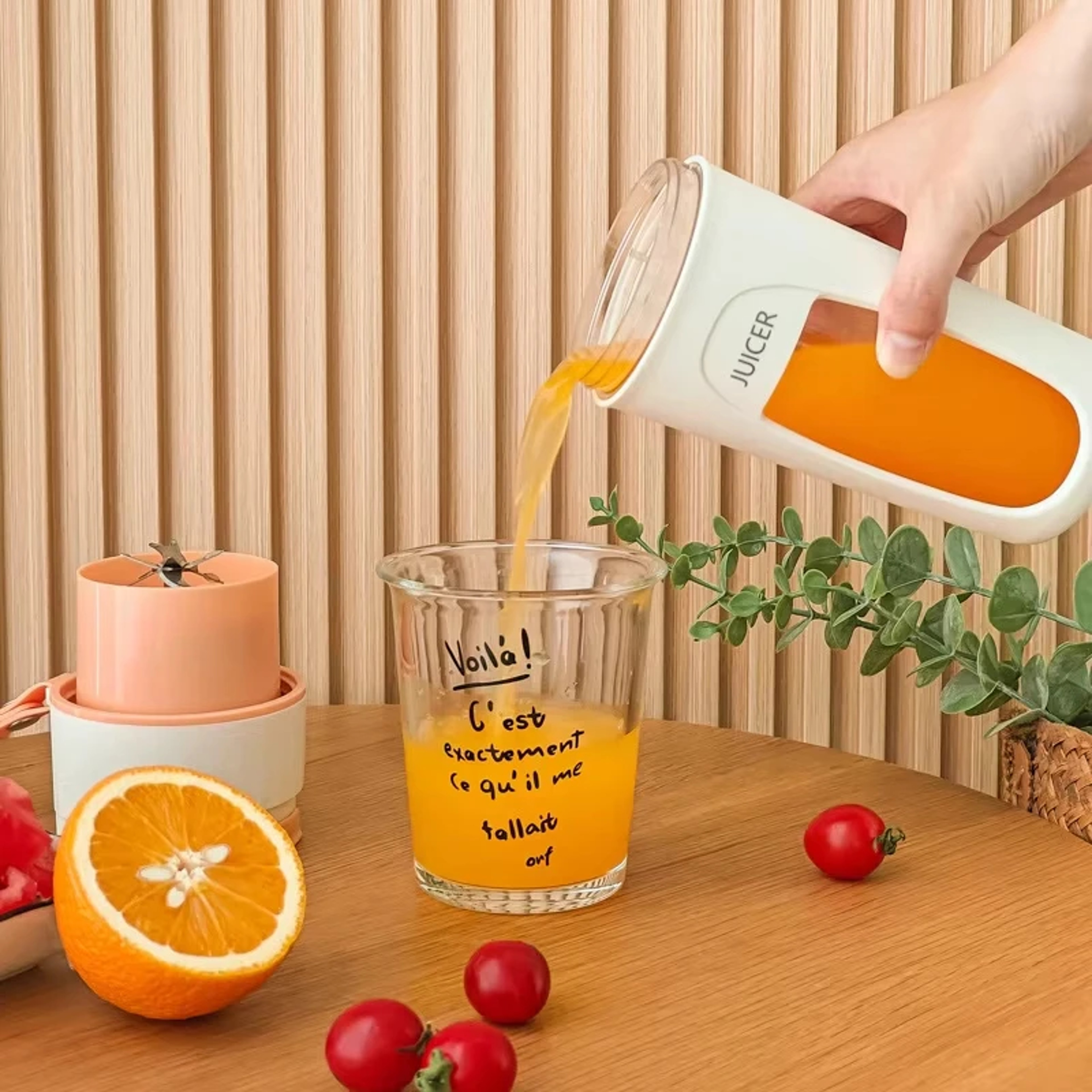 Portable Juicer Blender Bottle With Digital Display  USB Rechargeable Power 0