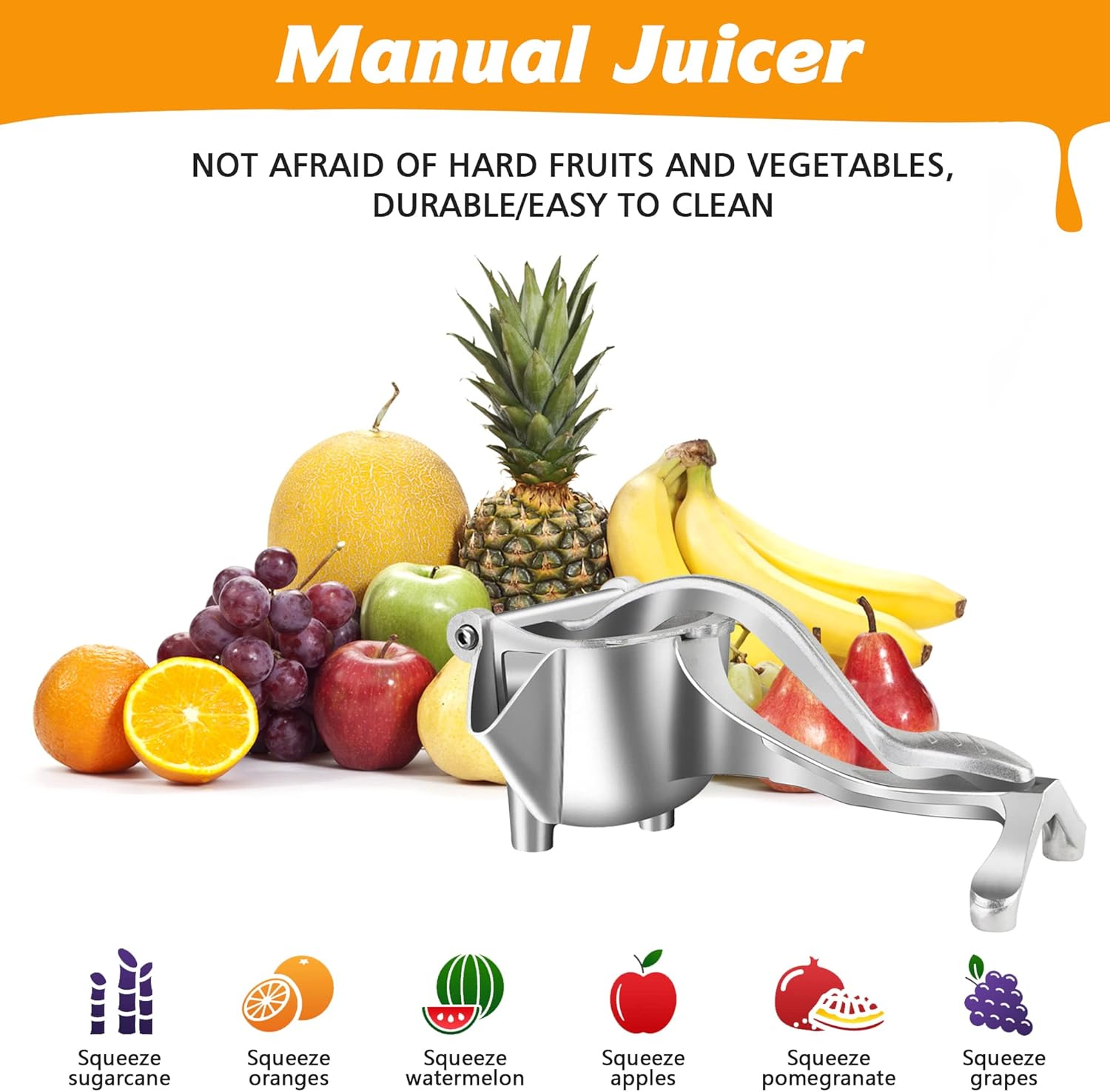 FreshPress Pro Manual Citrus Juicer  Heavy Duty Fruit Squeezer 4
