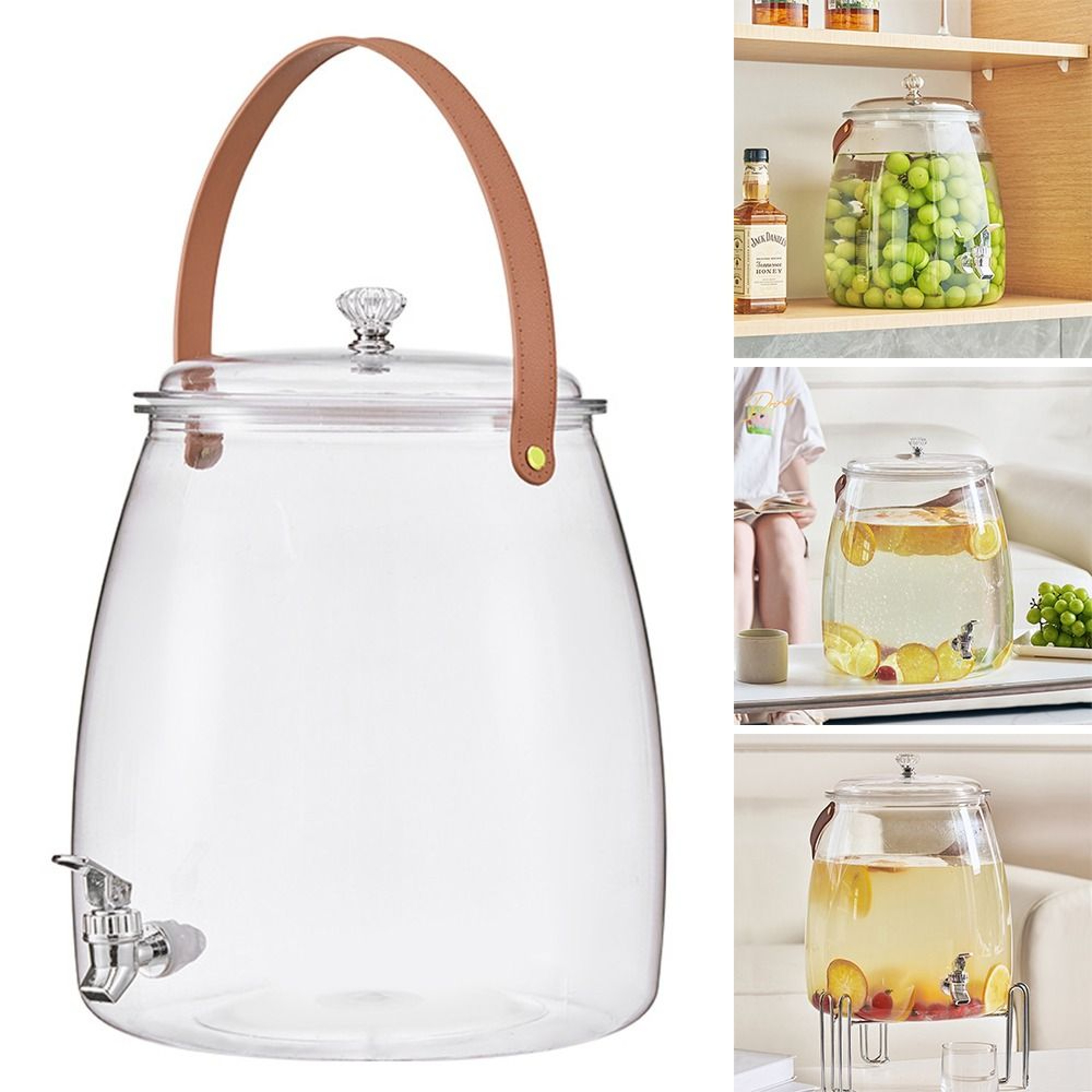 FreshFlow Refrigerator Beverage Dispenser With Tap Large Capacity Juice  Water Container 4