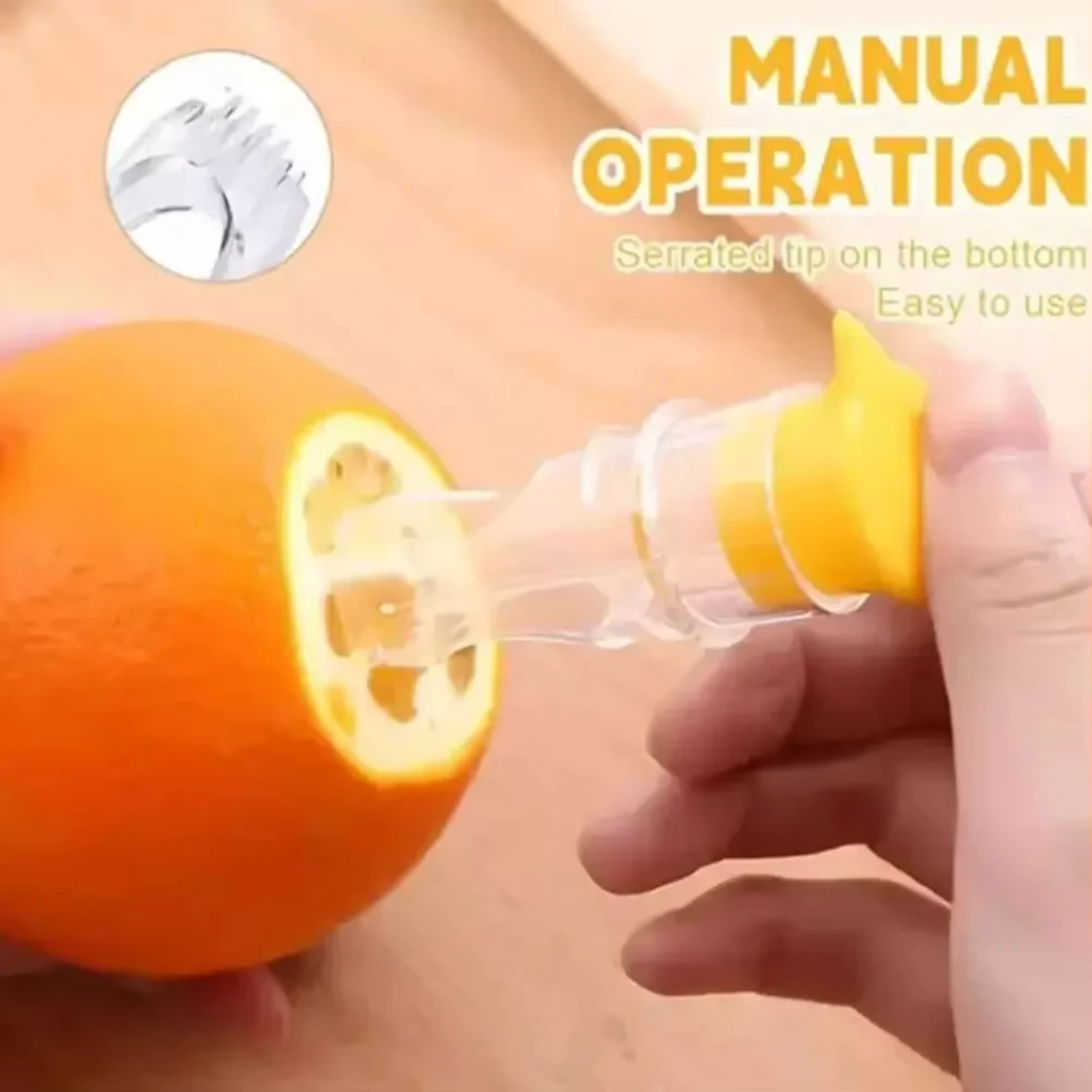 Portable Manual Citrus Juicer Screw Top Lemon Squeezer For Cocktails 2