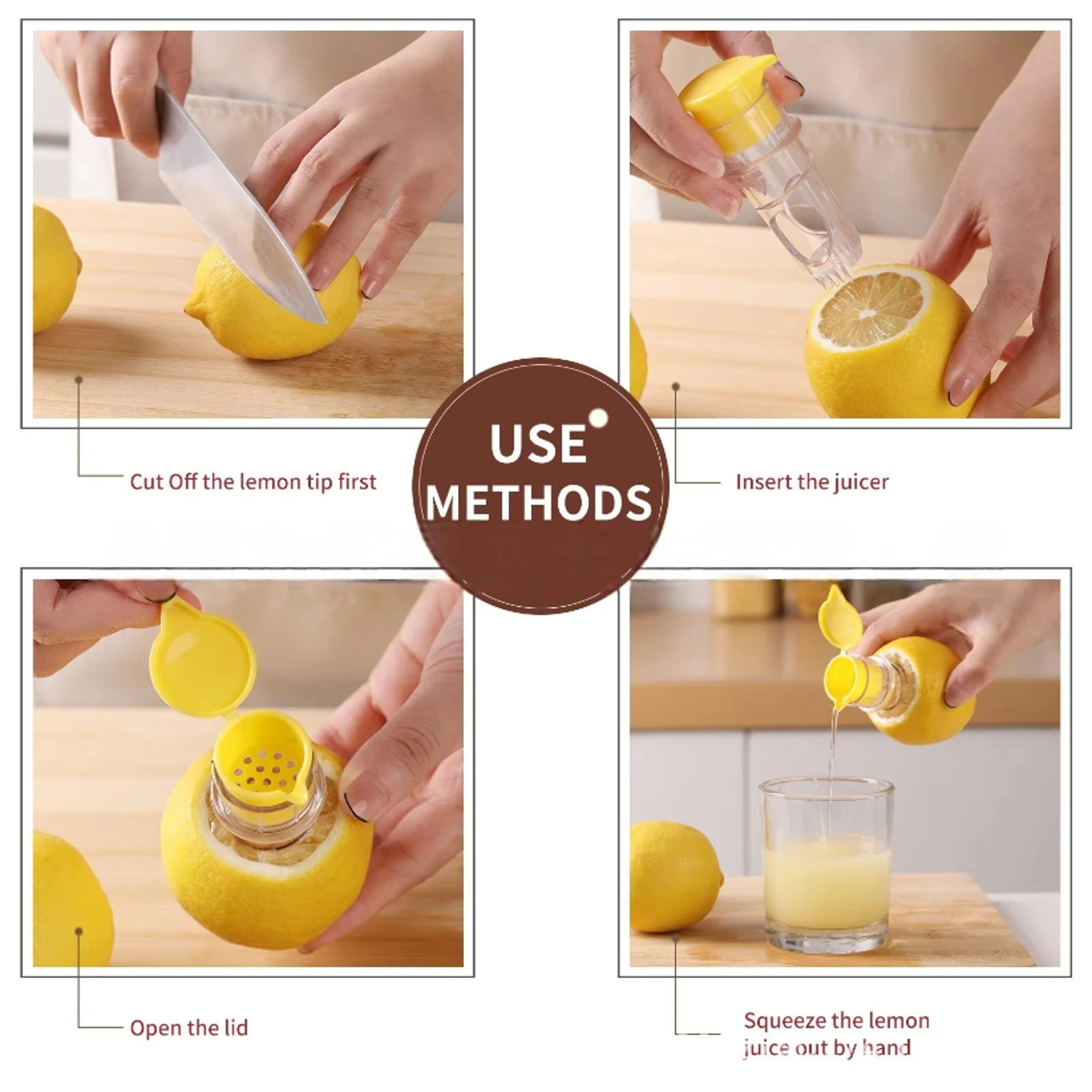 Portable Manual Citrus Juicer Screw Top Lemon Squeezer For Cocktails 4