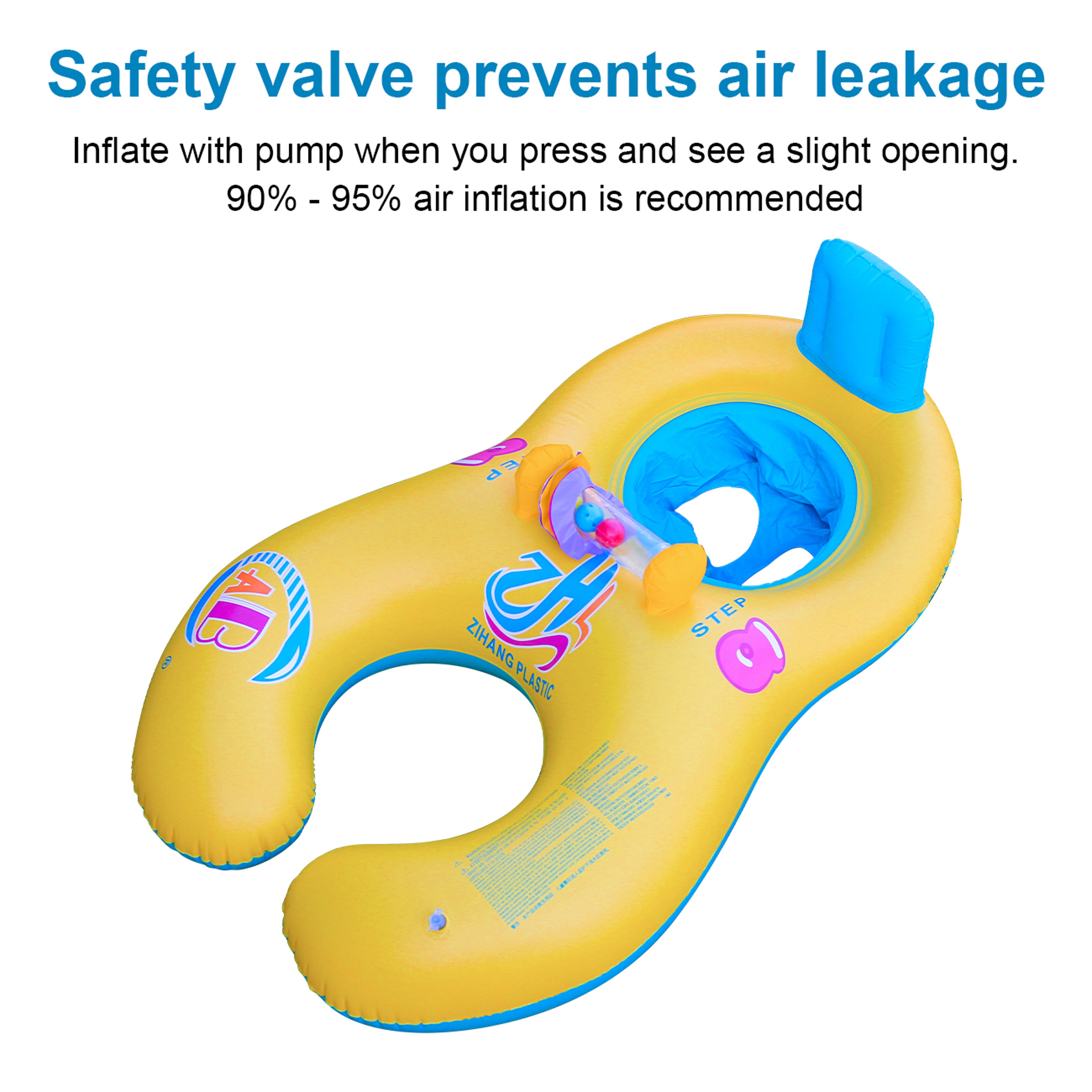 Inflatable Double Swim Ring Two Person Pool Float – view 3