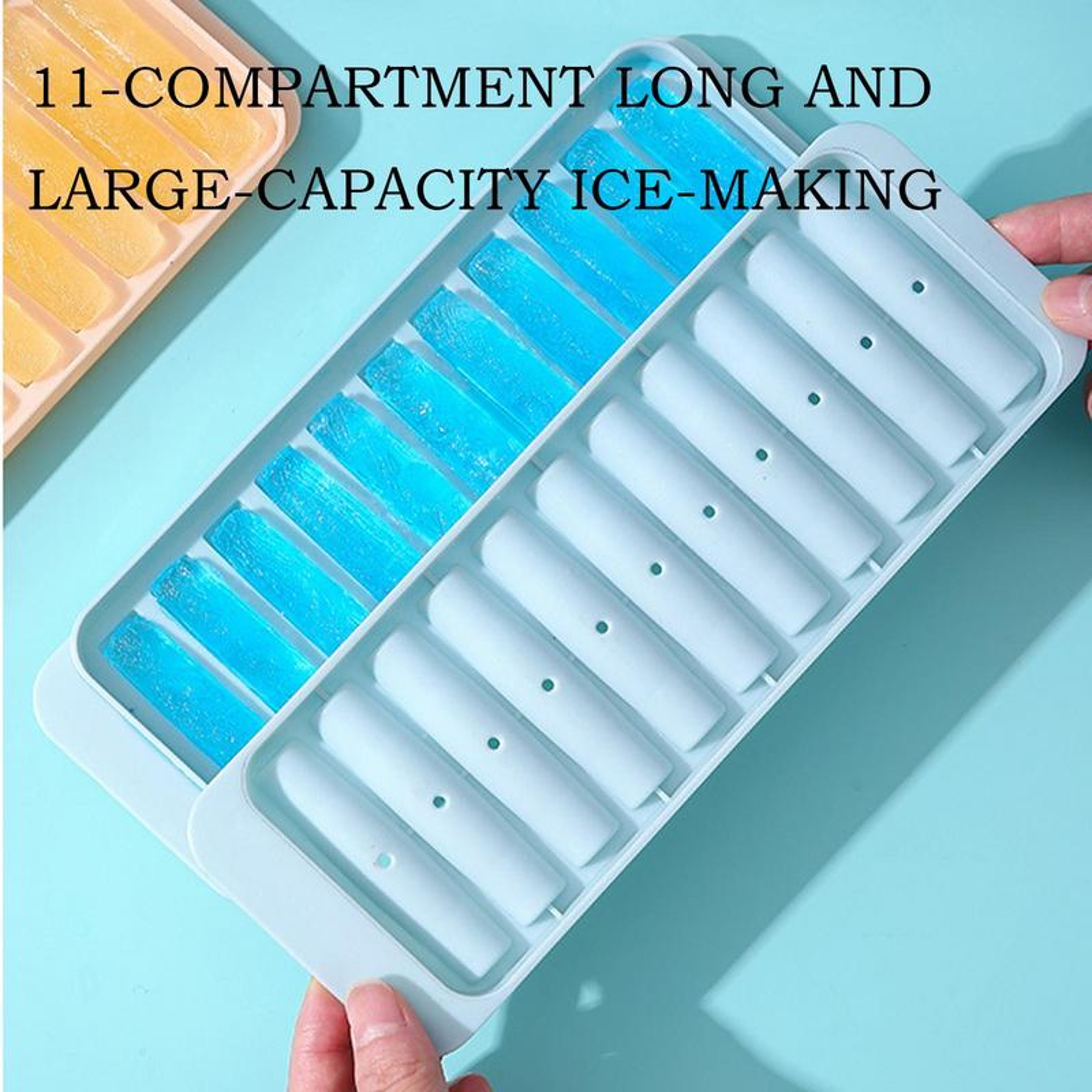 Ice Cube Tray With Lid Long Ice Stick Mold Reusable Bar Ice Maker For Drinks Juice Wine 3