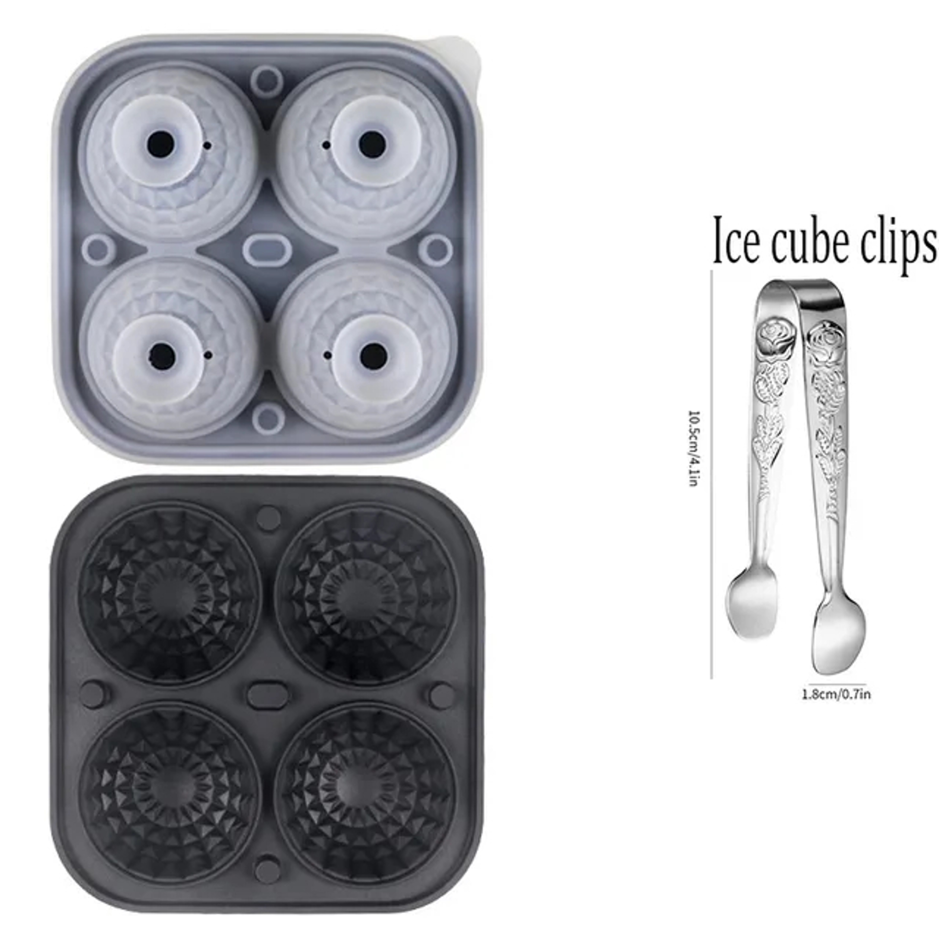 Silicone Ice Cube Tray With Lid Round  Square Ice Ball Maker For Whiskey  Cocktails 7