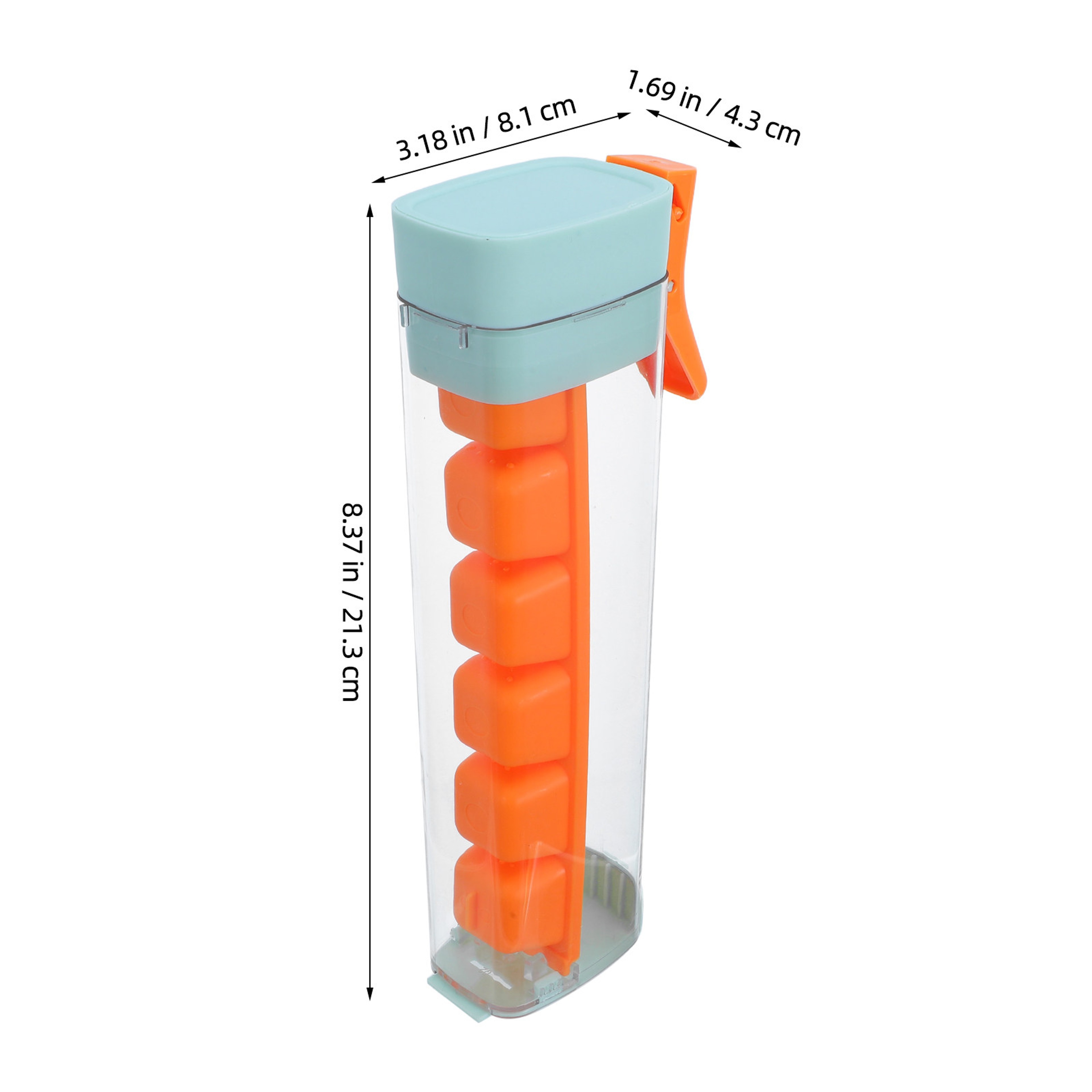 Press Type Silicone Ice Cube Tray With Lid Stackable Easy Release Freezer Ice Mold For Cocktail Use