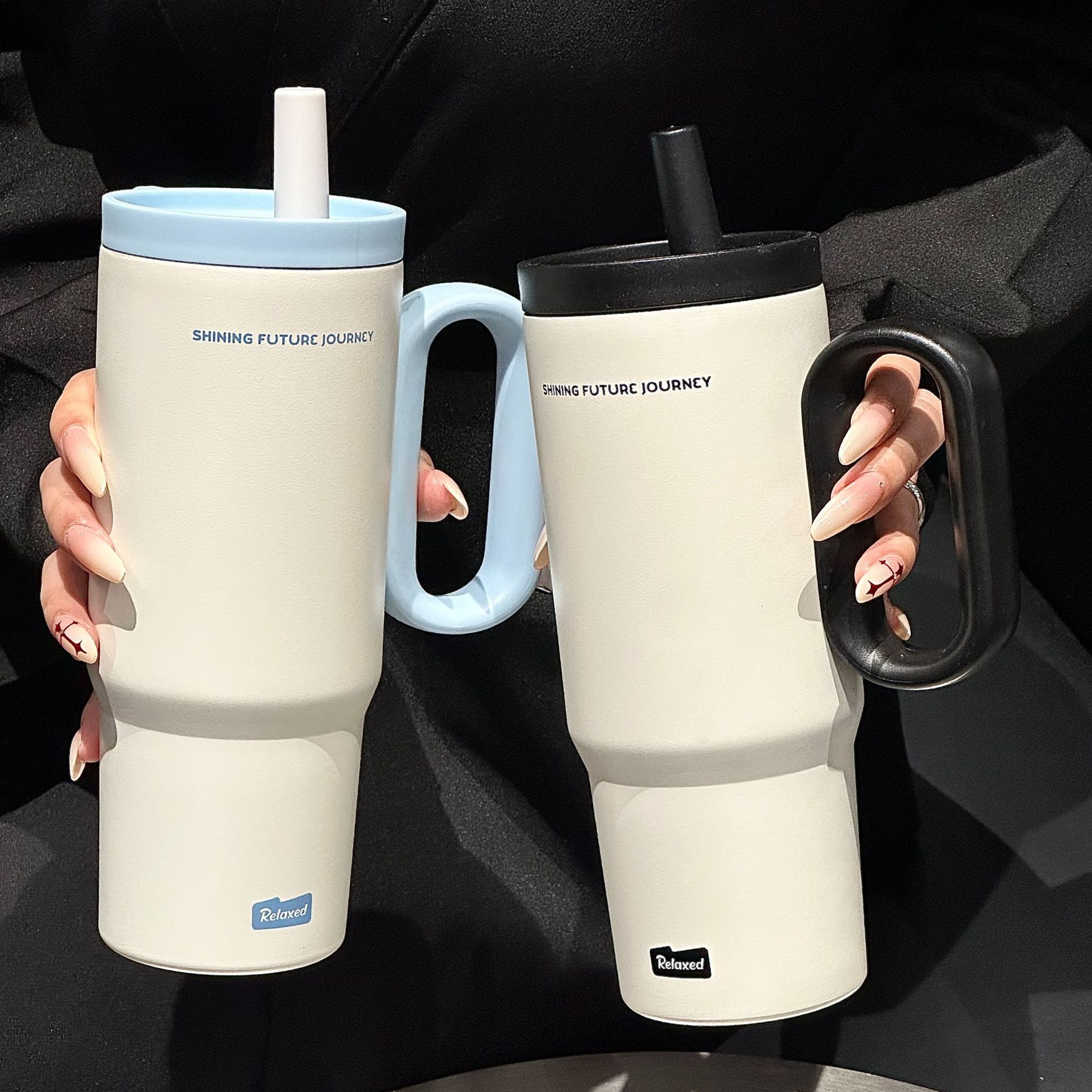 Insulated Tumbler With Straw  Handle For Hot And Cold Drinks 0