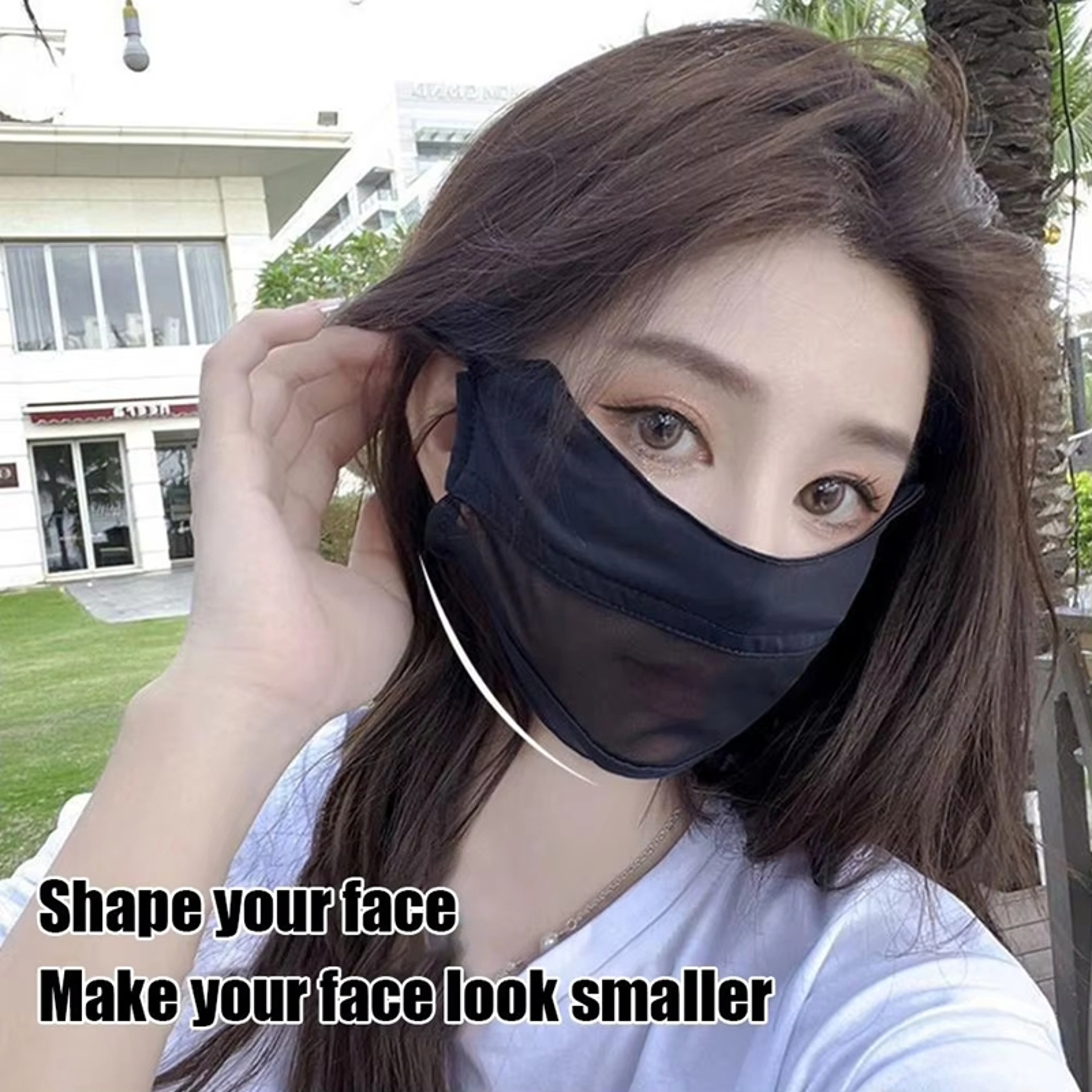 Sun Shield Protection Face Mask For Women Breathable Mesh Face Cover For Golf Cycling  Hiking 2