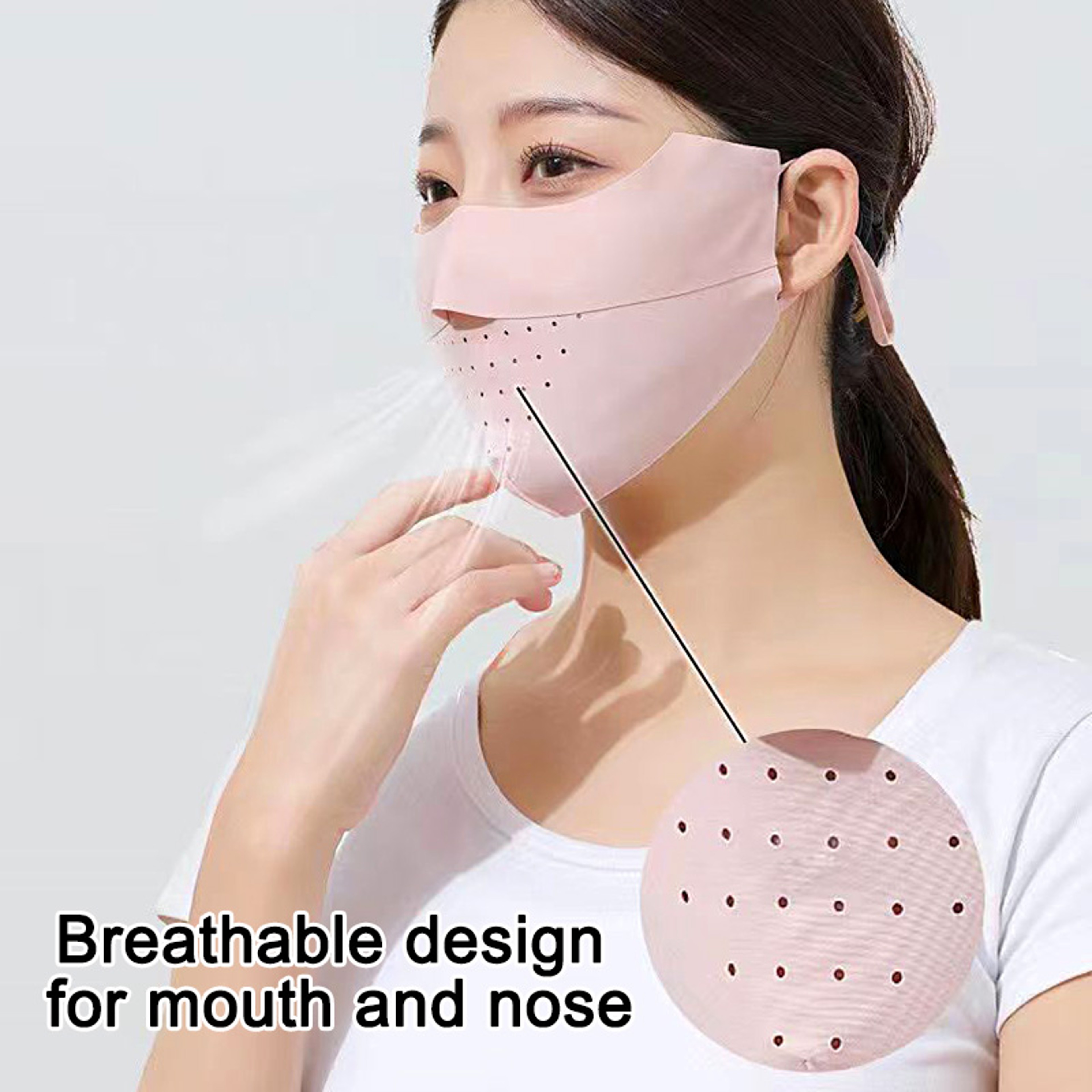 Ice Silk Sun Protection Face Mask For Running Cycling  Outdoor Sports 2