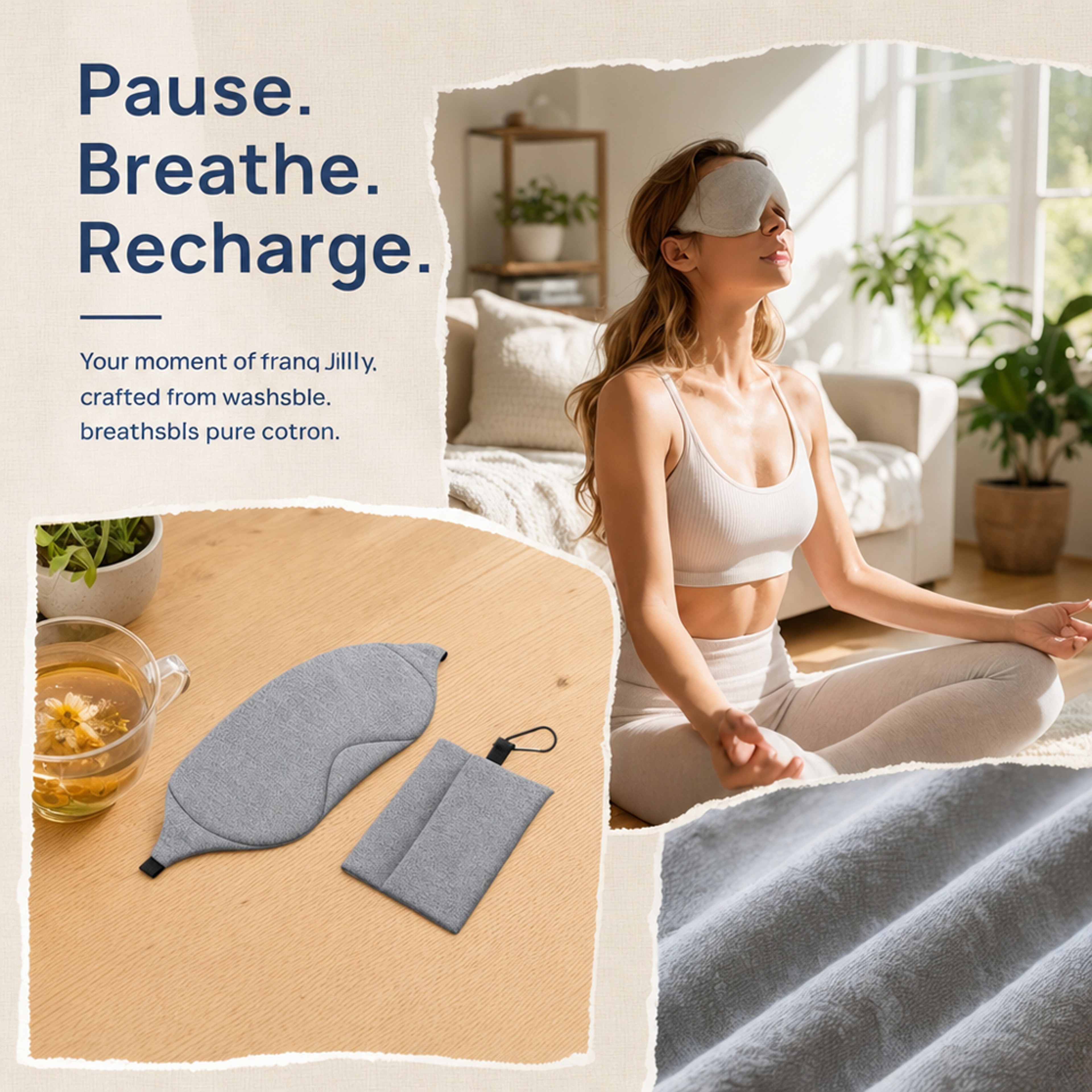 Dream Shield Blackout Sleep Mask With Earplugs Adjustable Soft Eye Cover For Deep Rest 4