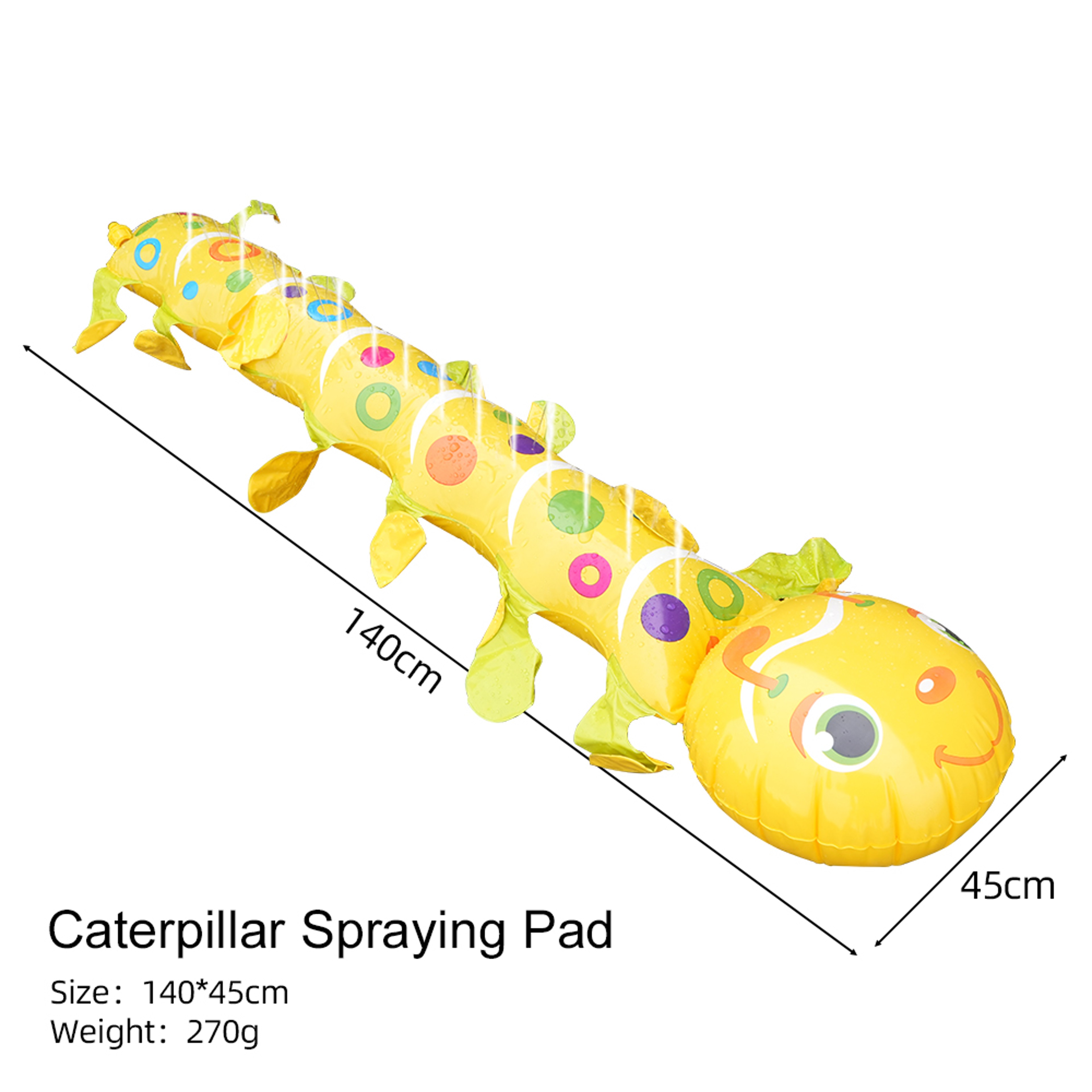 Caterpillar Splash Sprinkler Pad For Kids Outdoor Water Play 4