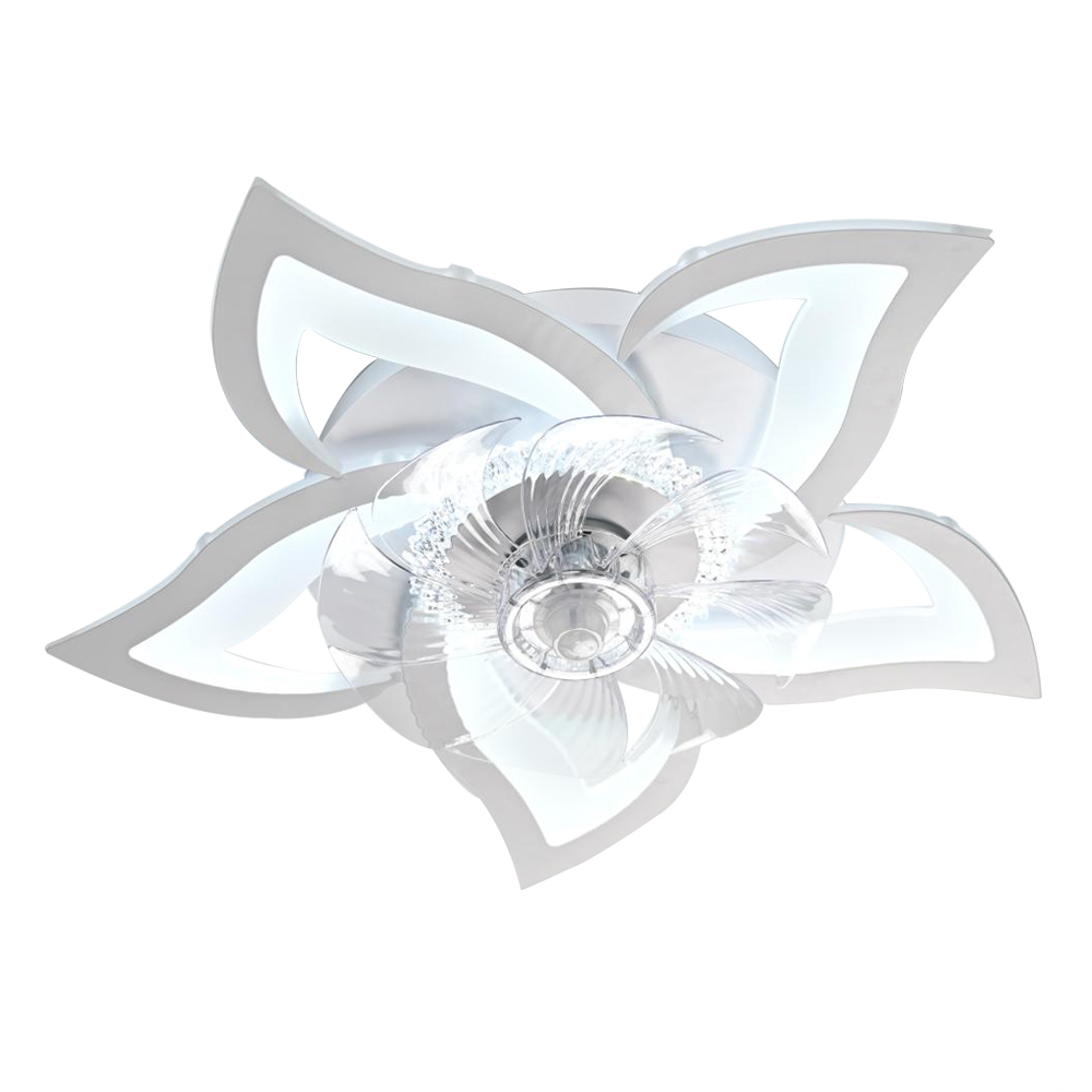 Smart Flower Ceiling Fan Light With Remote Control  Dimmable LED Lighting 6