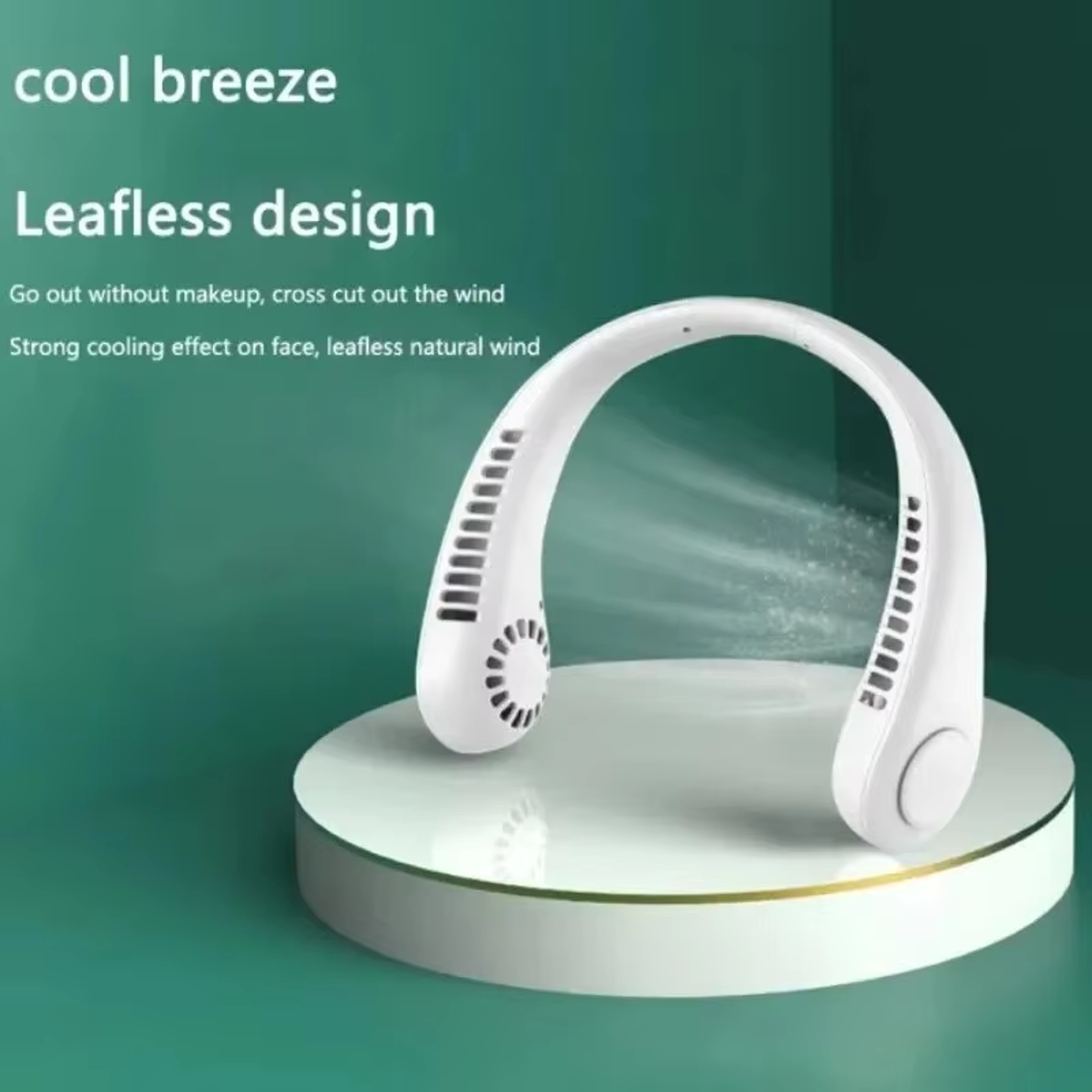 Portable Bladeless Neck Fan USB Rechargeable Hands Free Cooling Fan 3