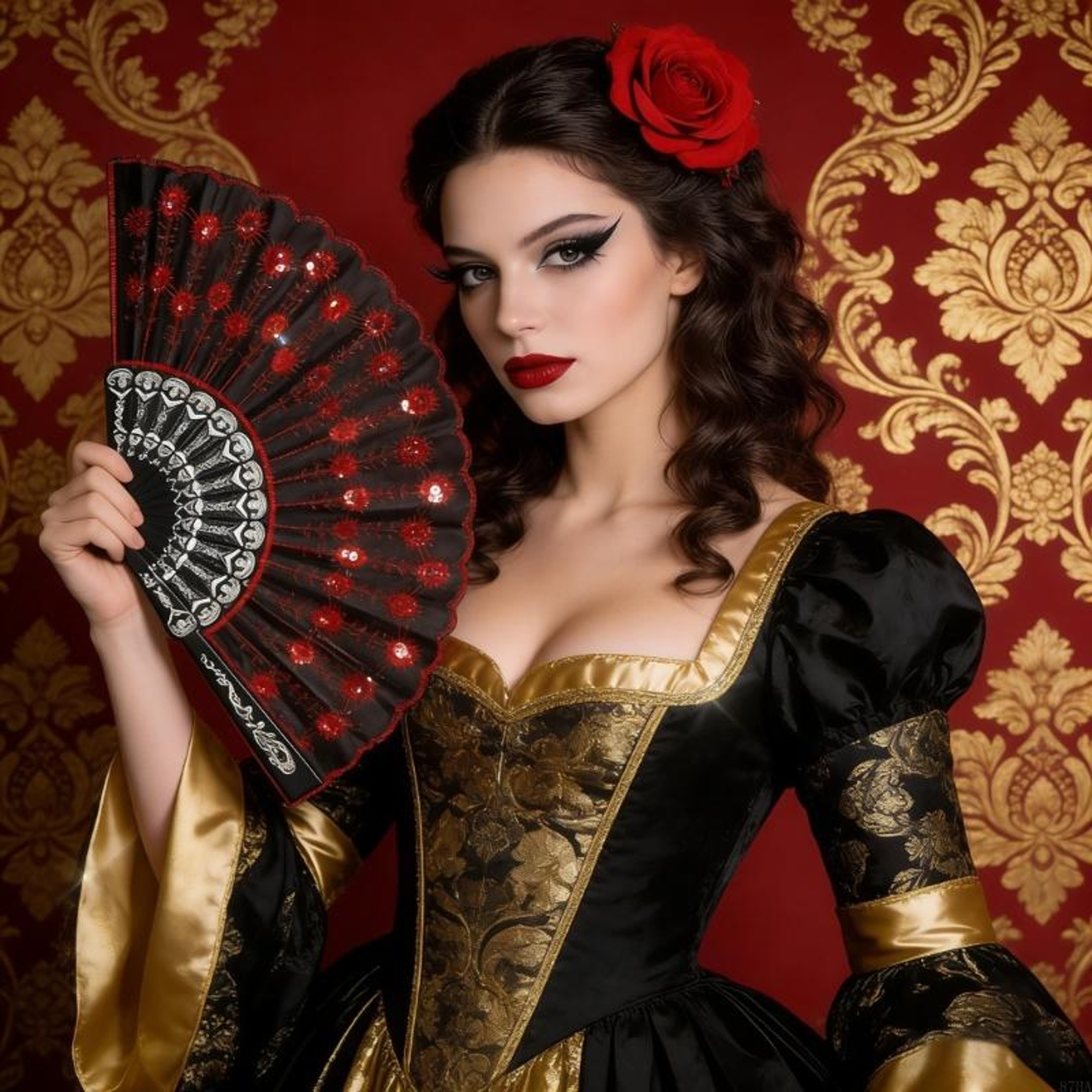 Elegant Lace Folding Hand Fan Set Of For Weddings Flamenco Dance  Vintage Party Decor 0