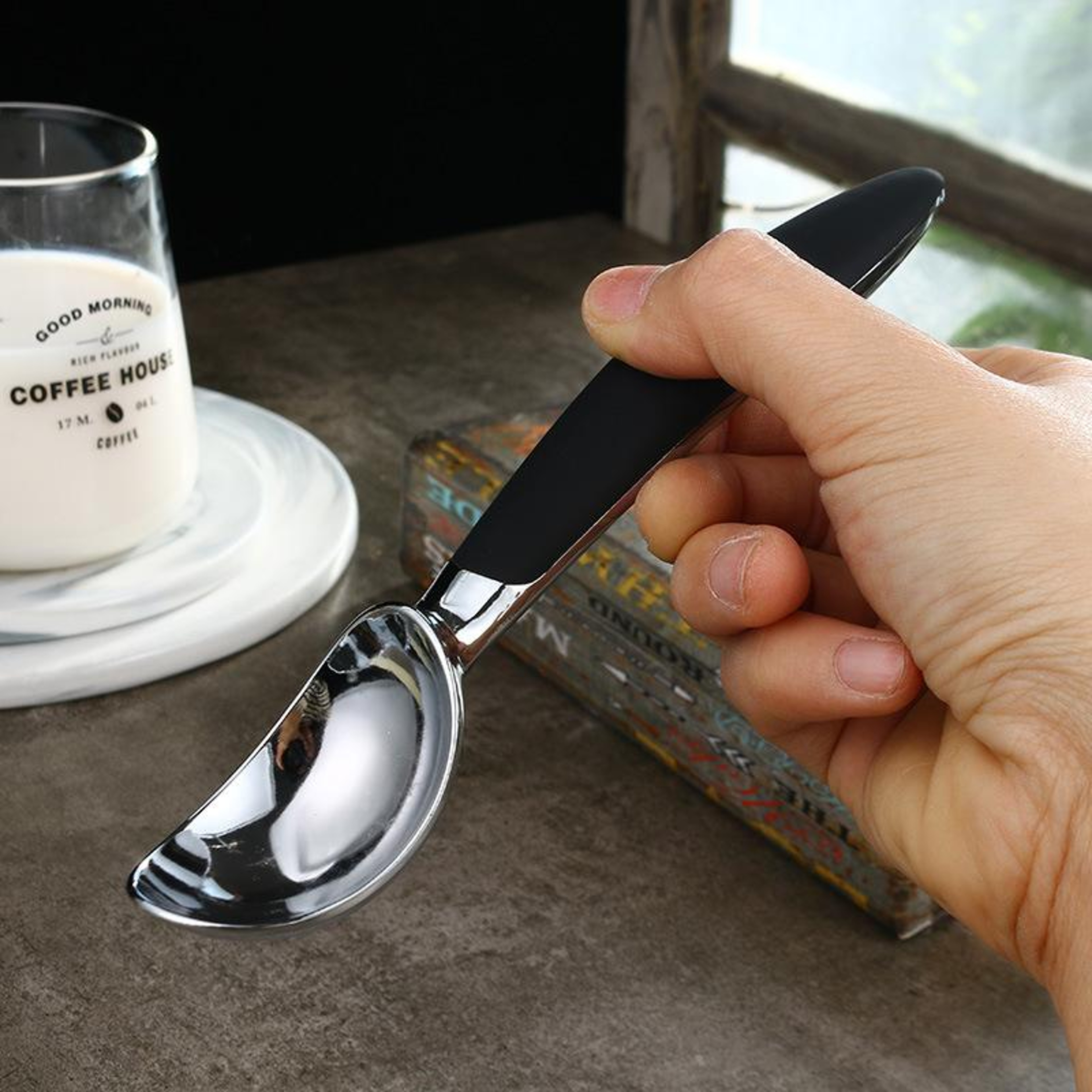 Premium Ice Cream Scoop  Dessert Ball Spoon For Perfect Frozen Treats 0