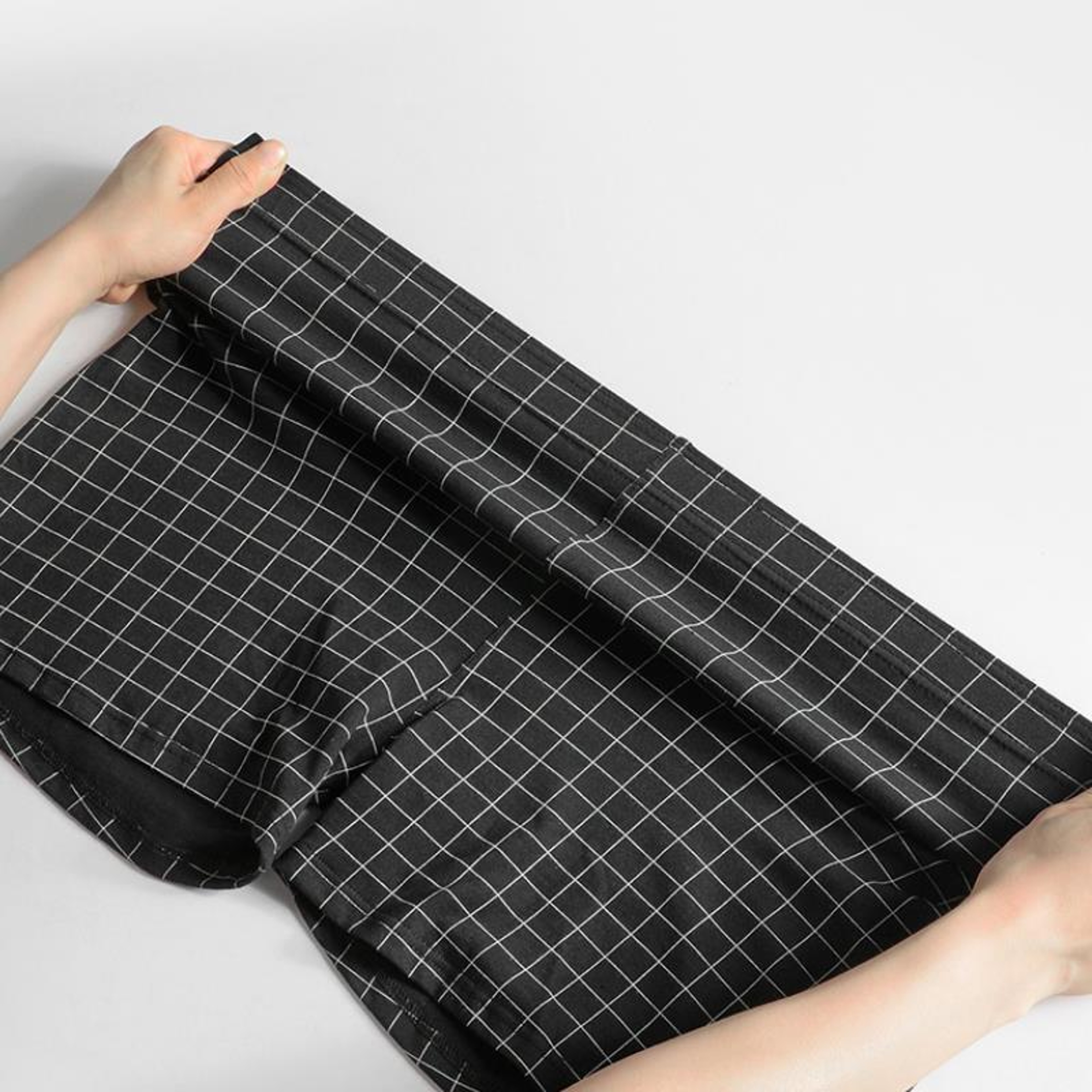 Plaid Cotton Boxer Shorts Set Mens Loose Boxers For Sleep  Everyday Wear 4