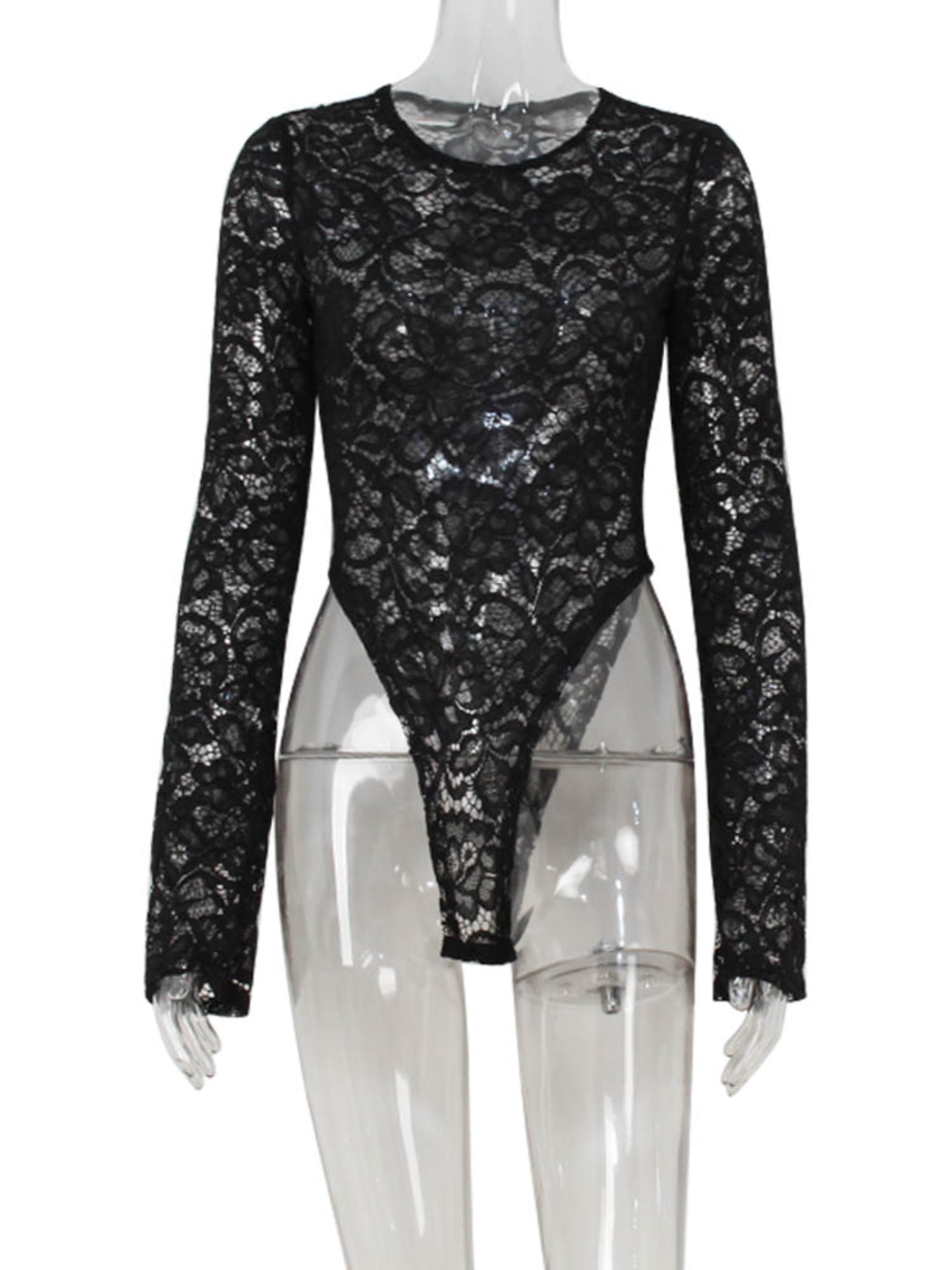 Midnight Muse Lace Cutout Bodycon Dress For Women 5