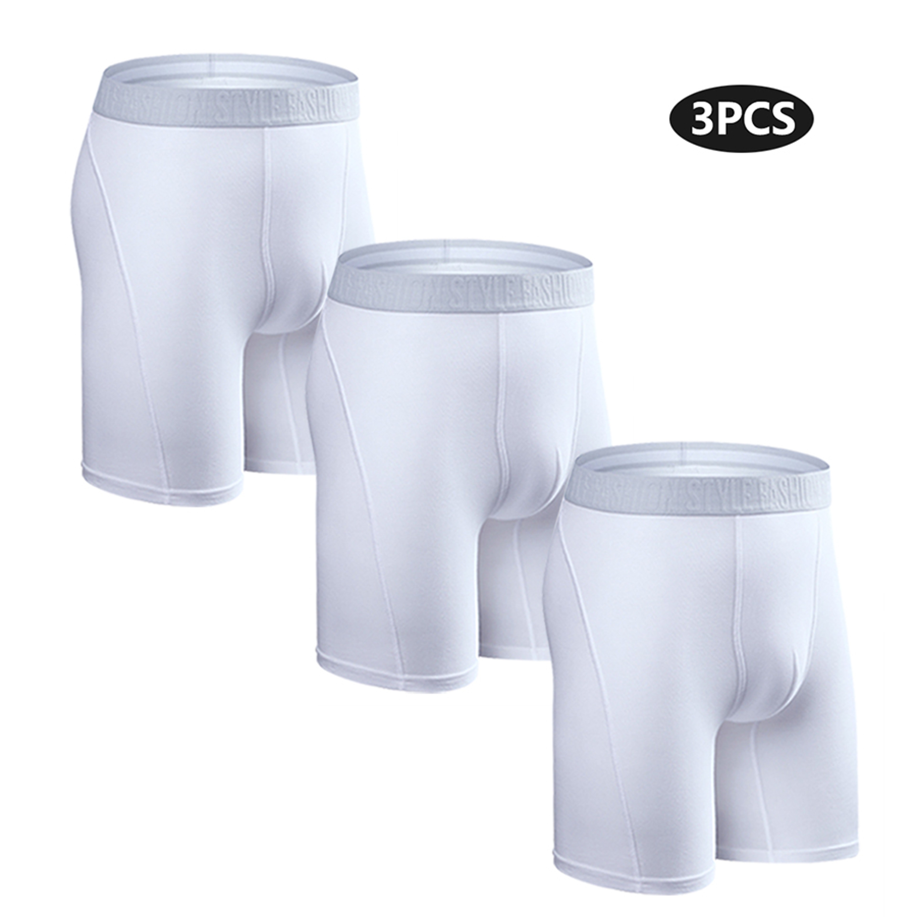 Men S Cotton Boxers Long Boxer Briefs Breathable Comfort Fit Underwear 3