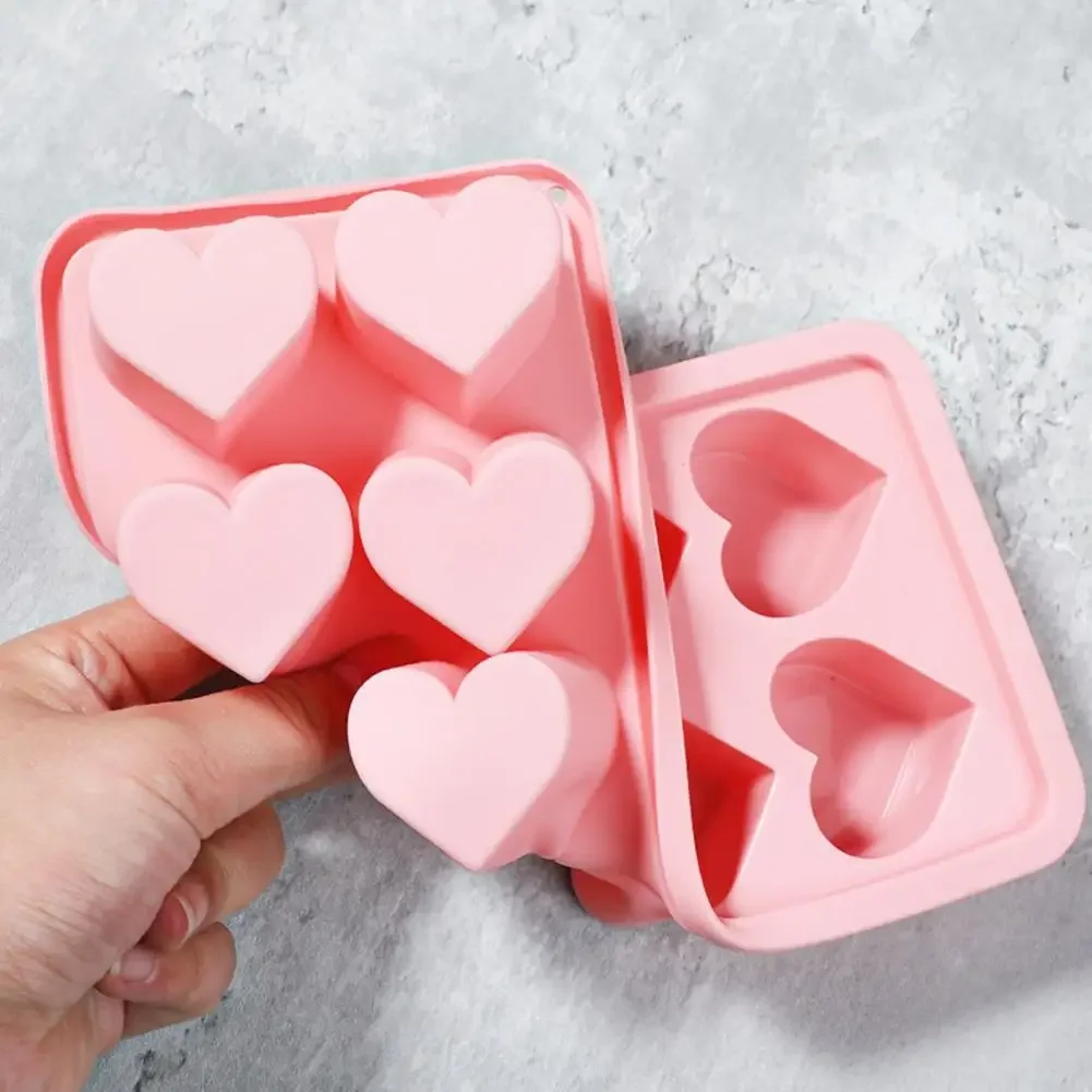 Heart Silicone Ice Cube Tray Grid Easy Release Heart Ice Cube Mold For Drinks Chocolate  Desserts 1