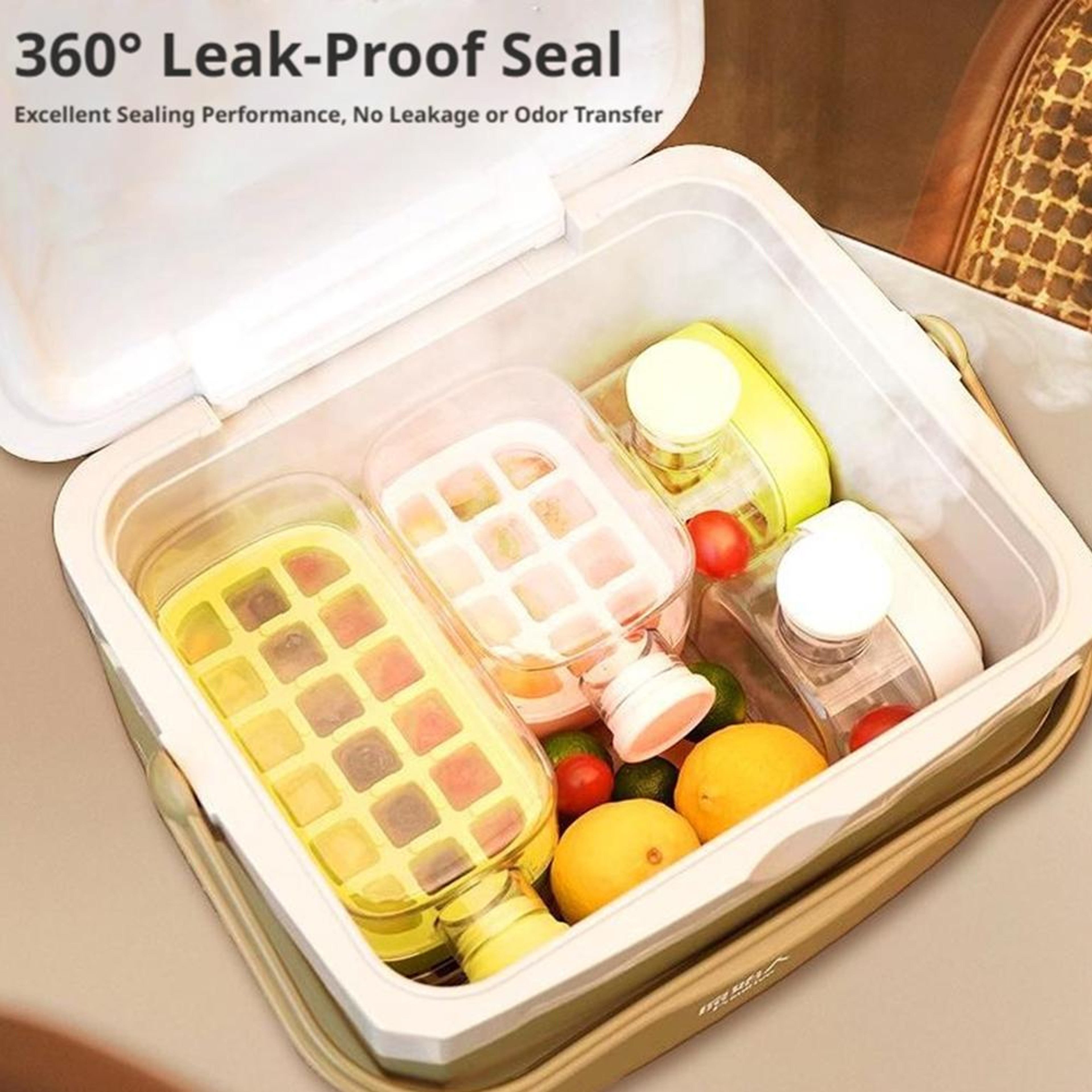 Portable Ice Maker Bottle With Straw Leakproof Ice Cube Water Bottle For Travel And Summer Drinks 5