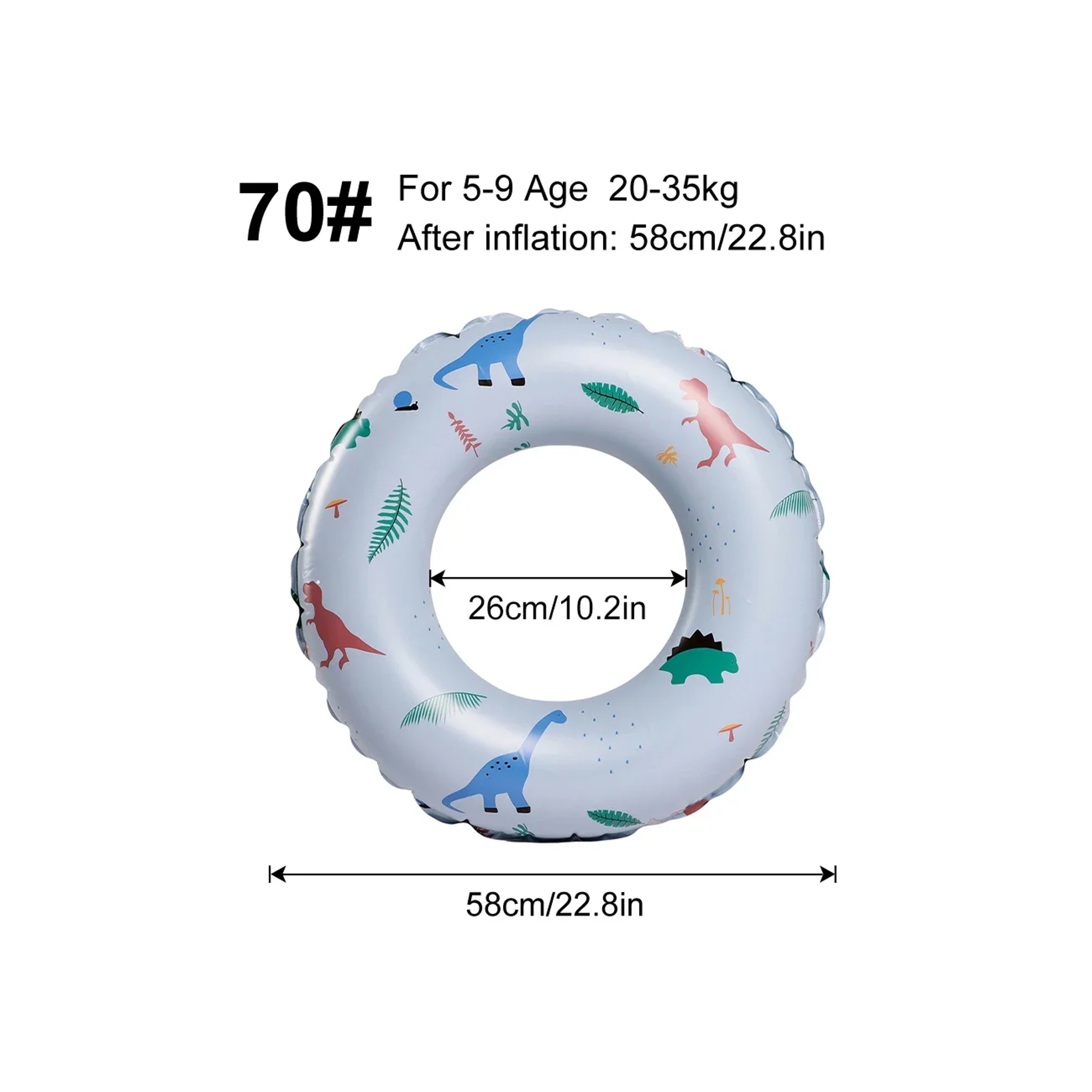 Dinosaur Pool Float Inflatable Swim Ring For Adults  Kids Summer Beach Fun 4