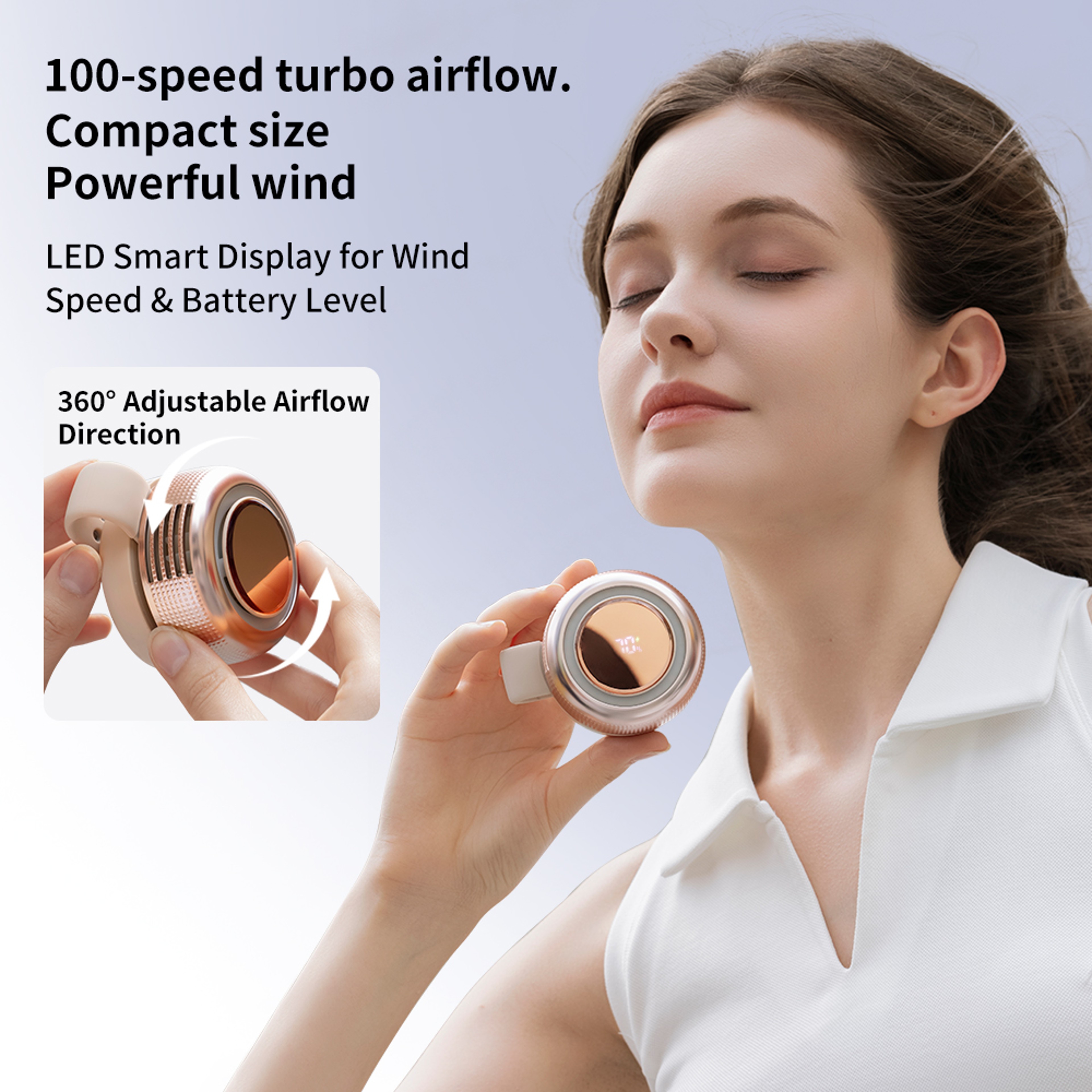 Portable Rechargeable Clip On Fan With Turbo Airflow For Desk Office Travel 3