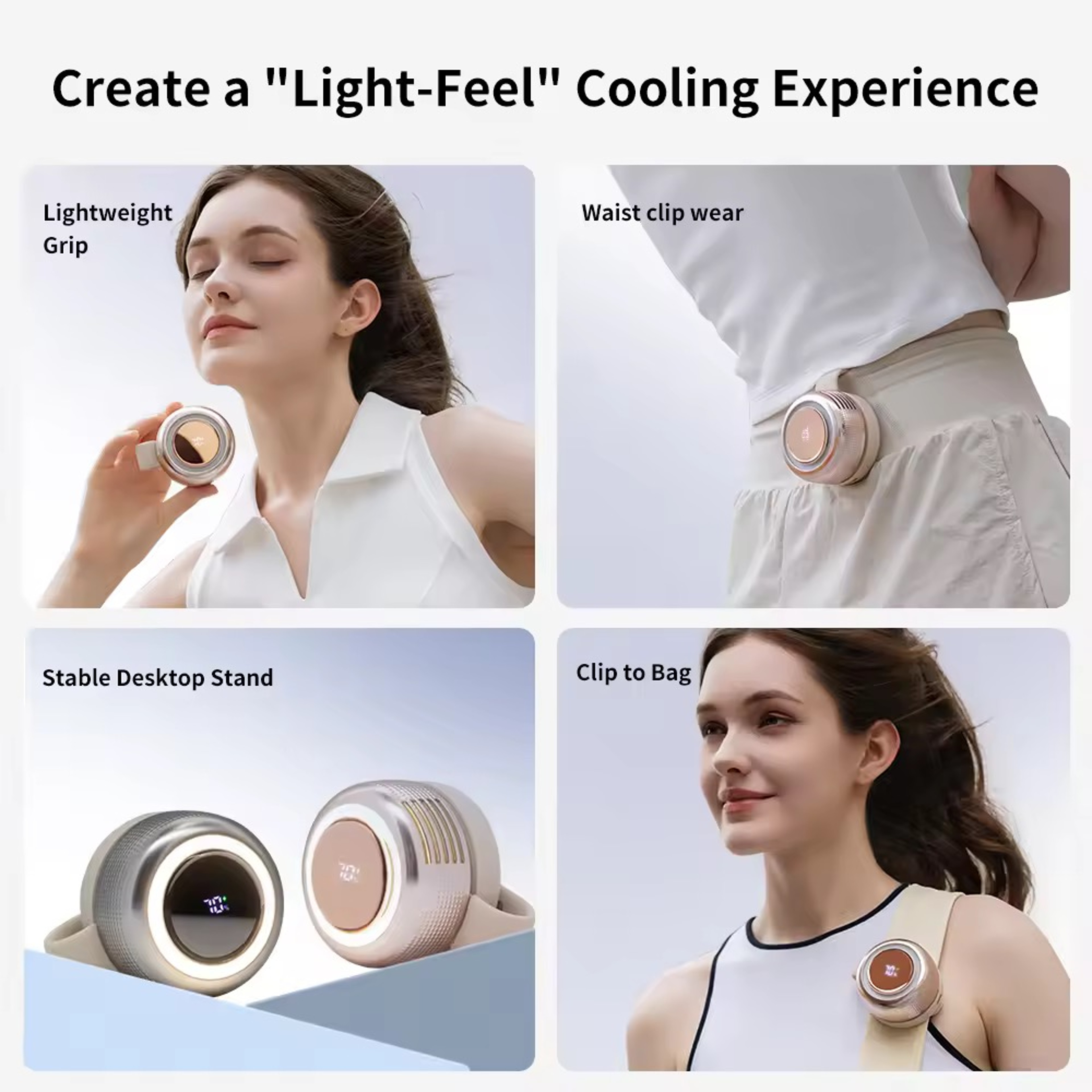 Portable Rechargeable Clip On Fan With Turbo Airflow For Desk Office Travel 5