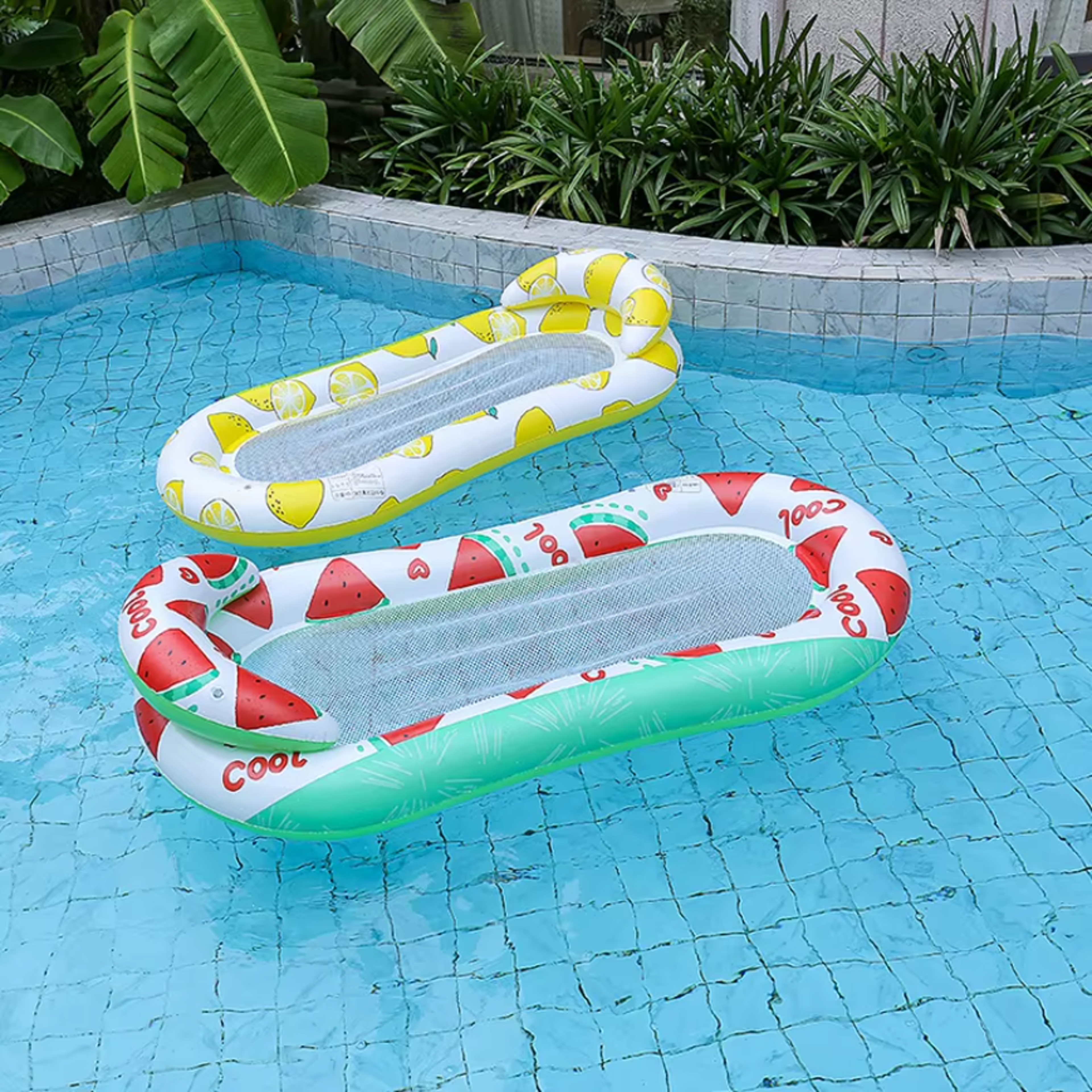 Inflatable Water Hammock Pool Float Lounge Chair 0