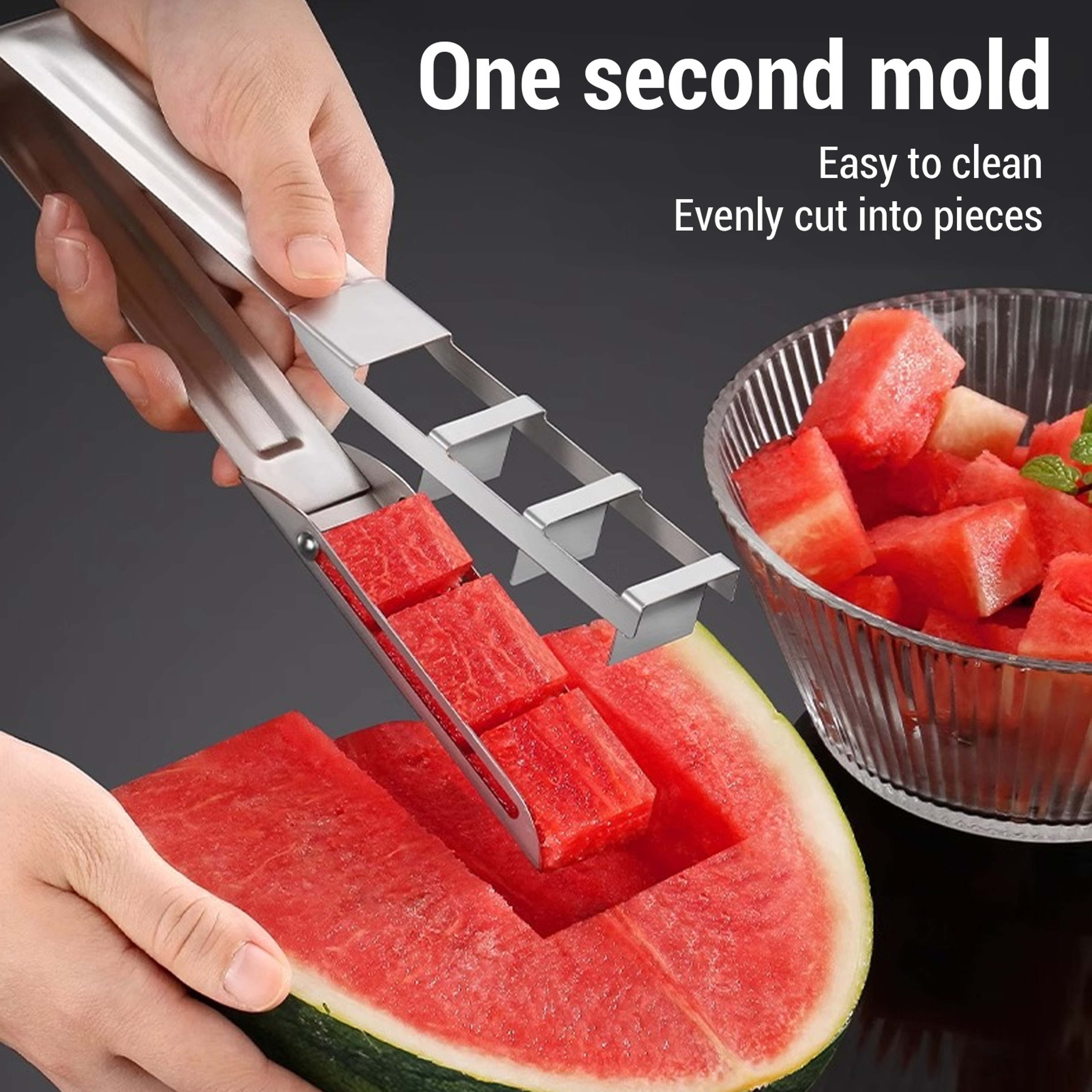 Fresh Cube Watermelon Cutter And Melon Cube Cutter For Fast Mess Free Fruit Prep 0