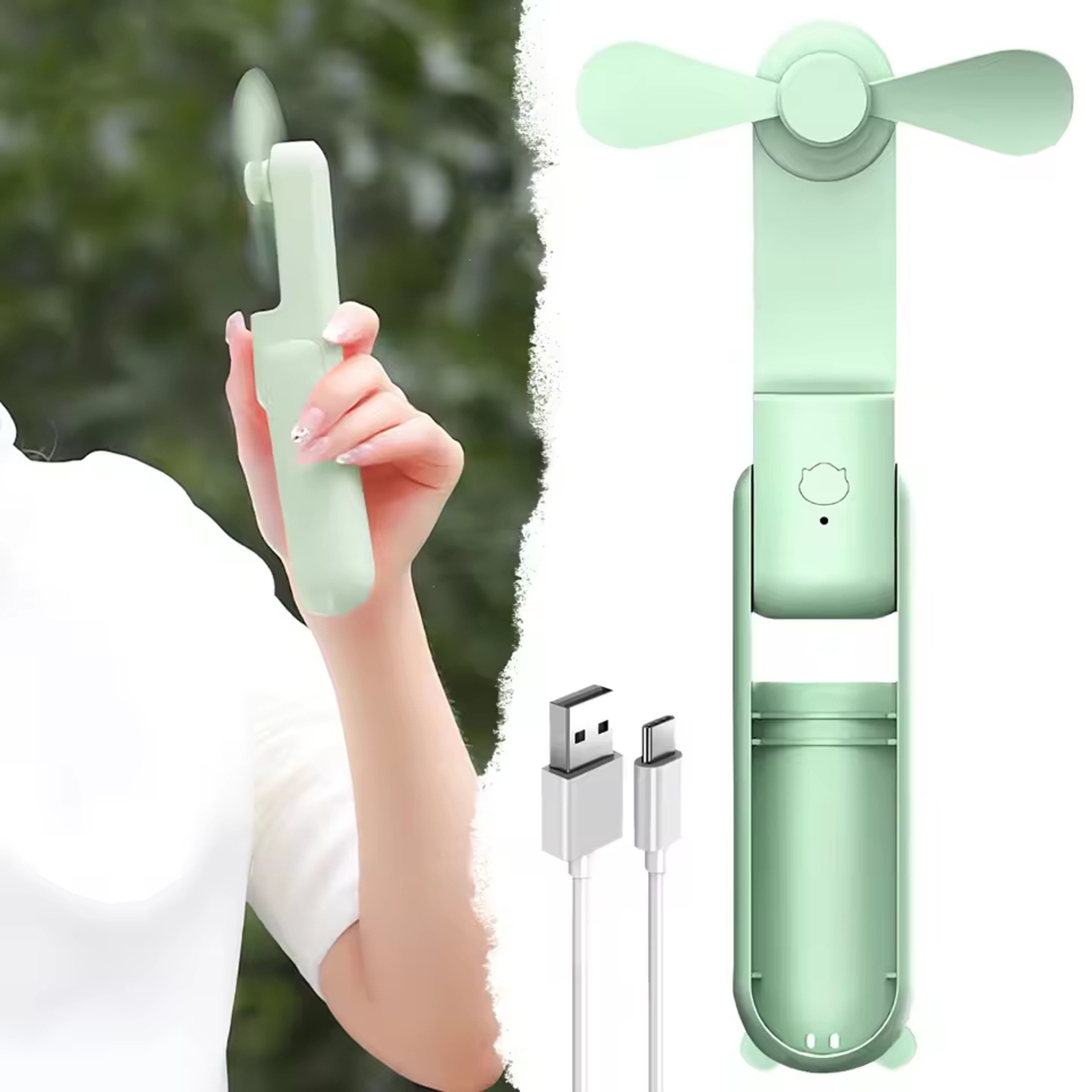Portable USB Rechargeable Mini Handheld Fan With Speeds Foldable Personal Cooling Fan 1