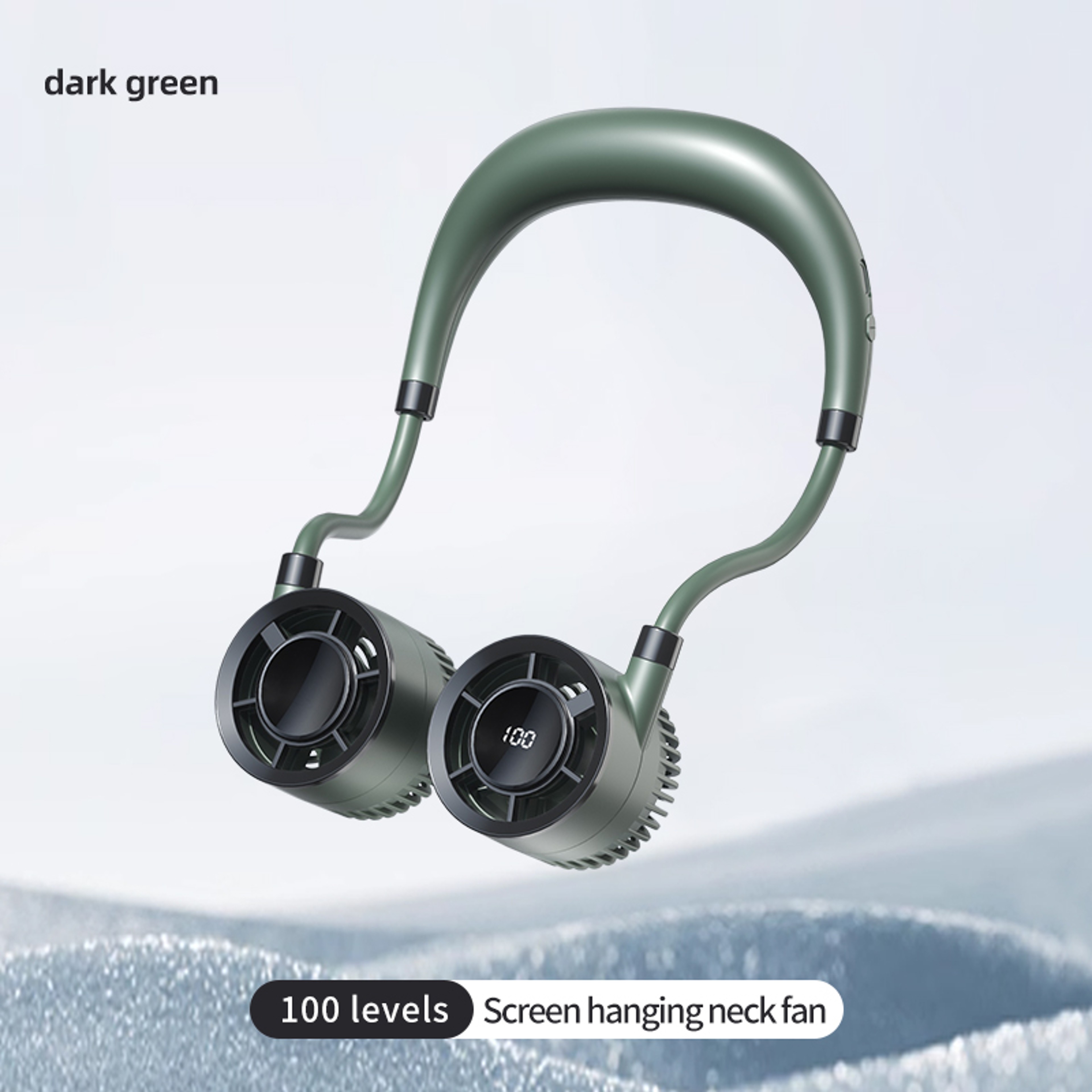 Portable Neck Fan With Digital Display Fast Charging USB Wearable Cooling Fan 9