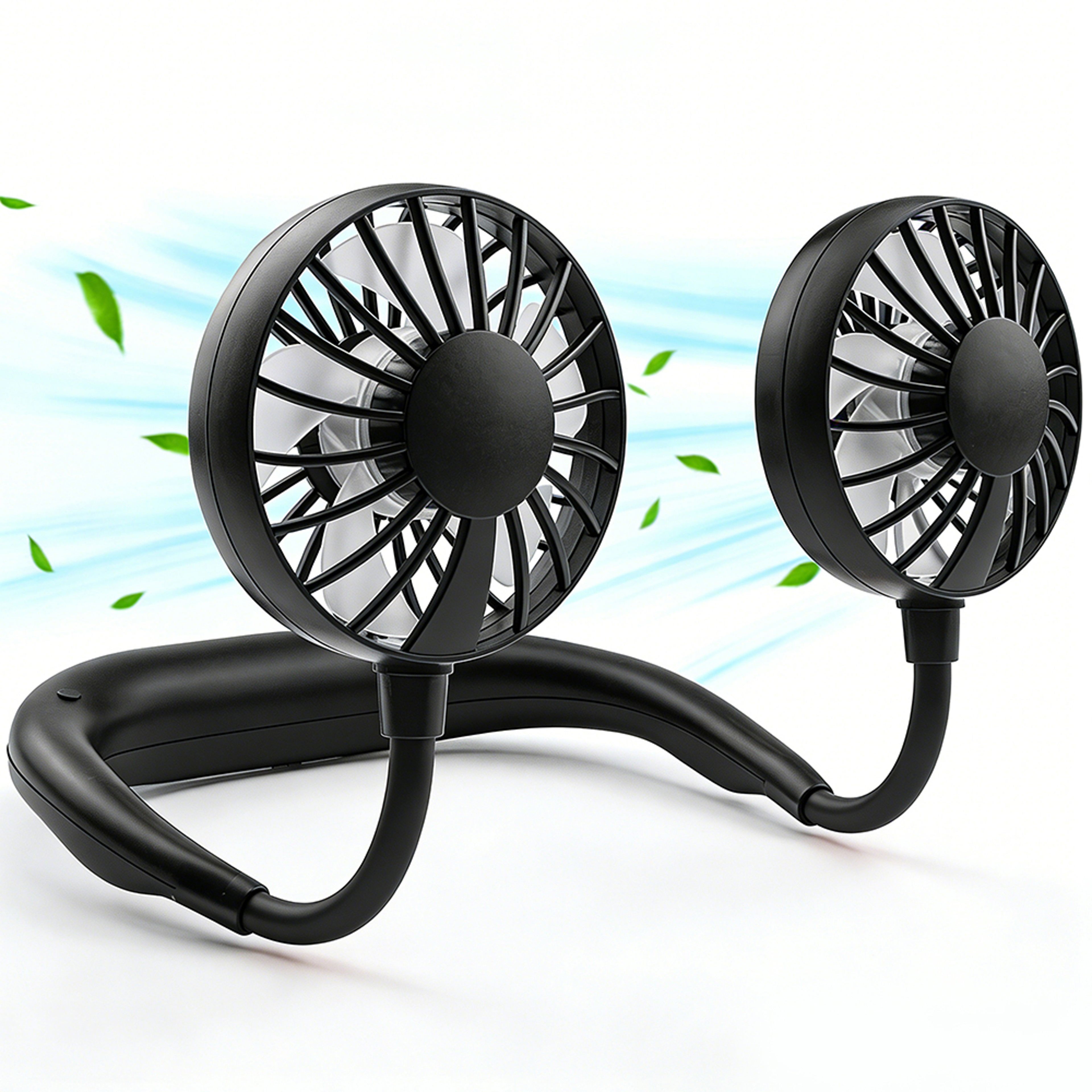 Portable Neck Fan Rechargeable Hands Free Wearable Cooling Fan With Dual Adjustable Speed Airflow 0