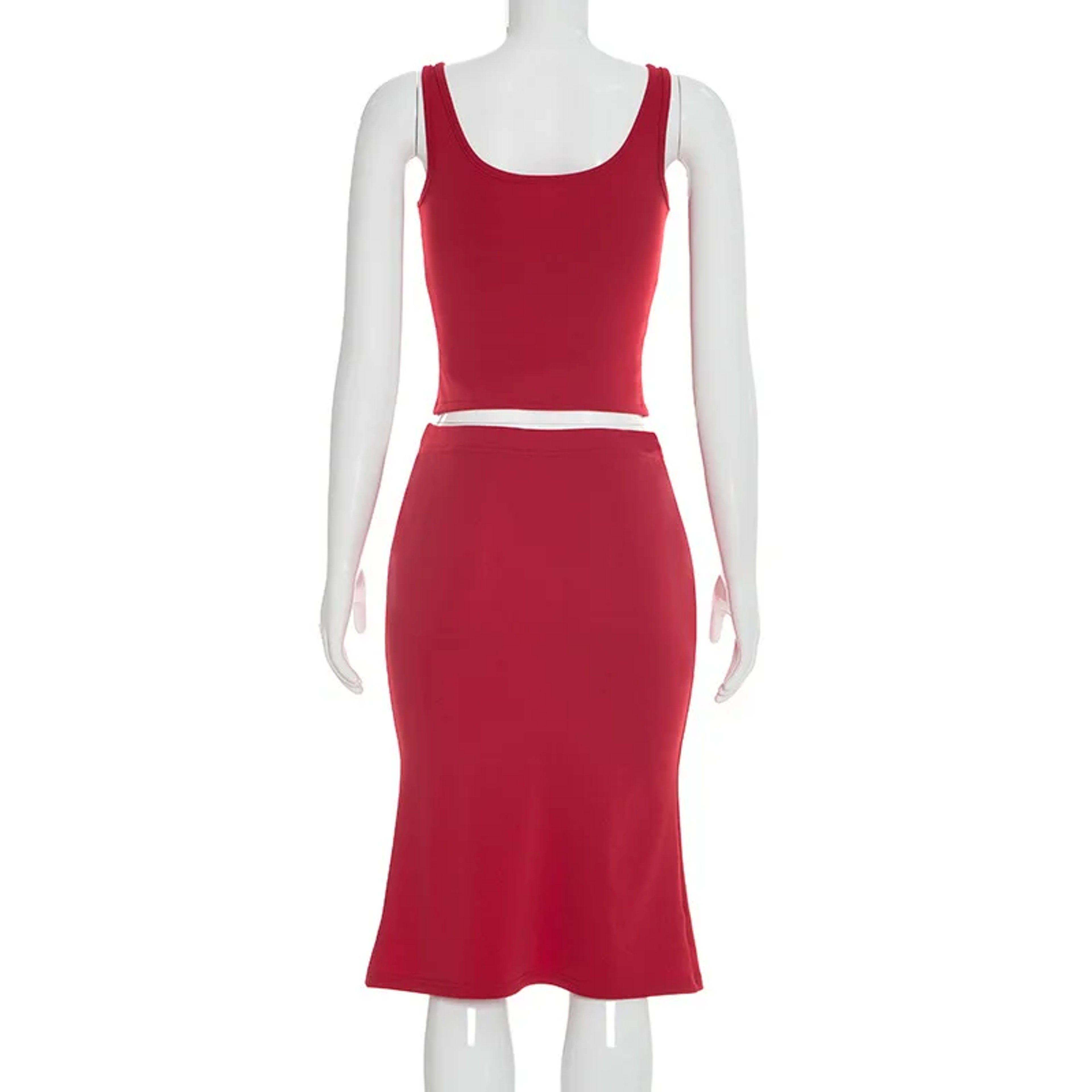 Backless Crop Top  Matching Skirt Set For Women Summer Vacation Outfit 5