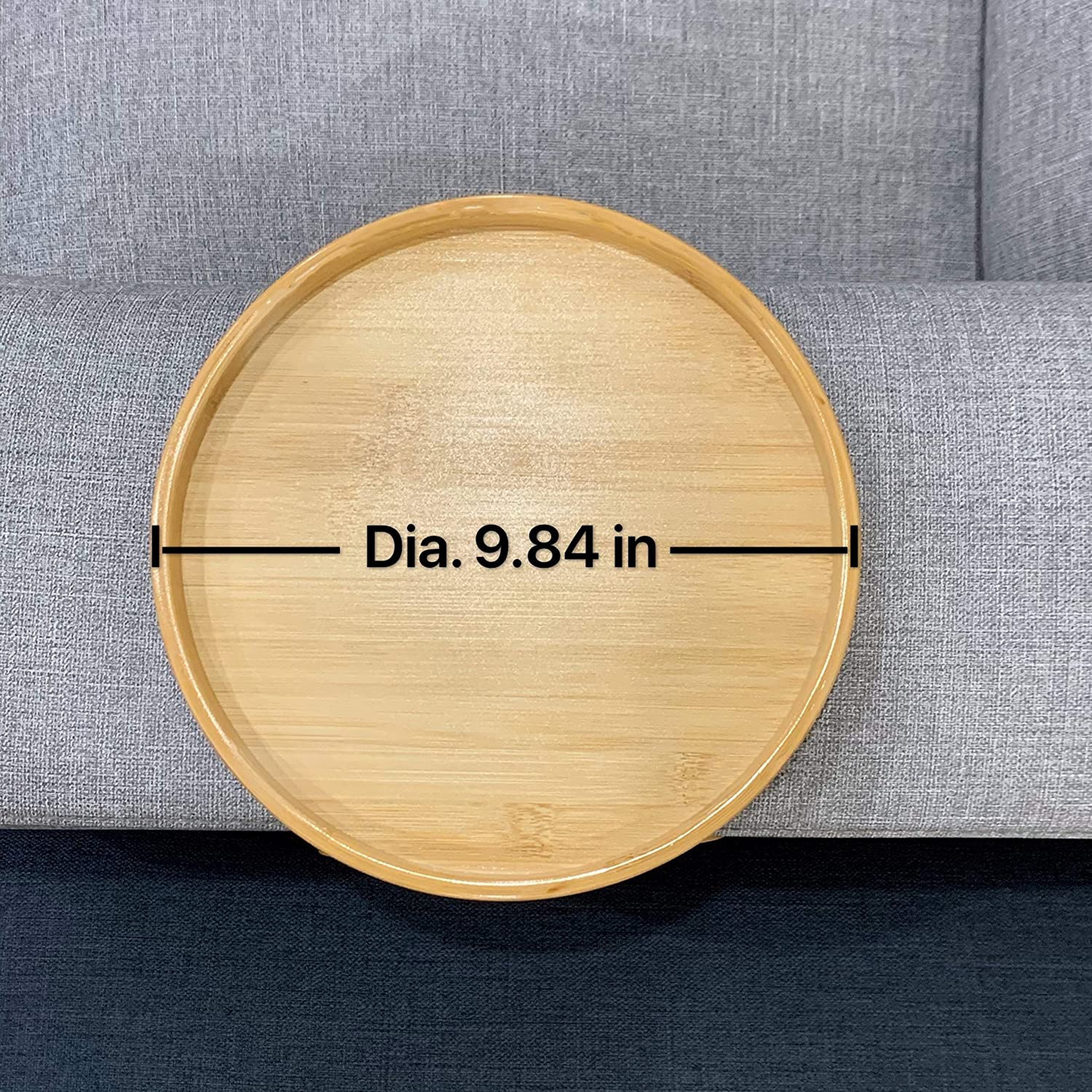 Sofa Armrest Clip On Tray, Natural Wooden Sofa Tray, Practical Sofa Tray Table for Remote Control, Coffee, Snacks, – view 5