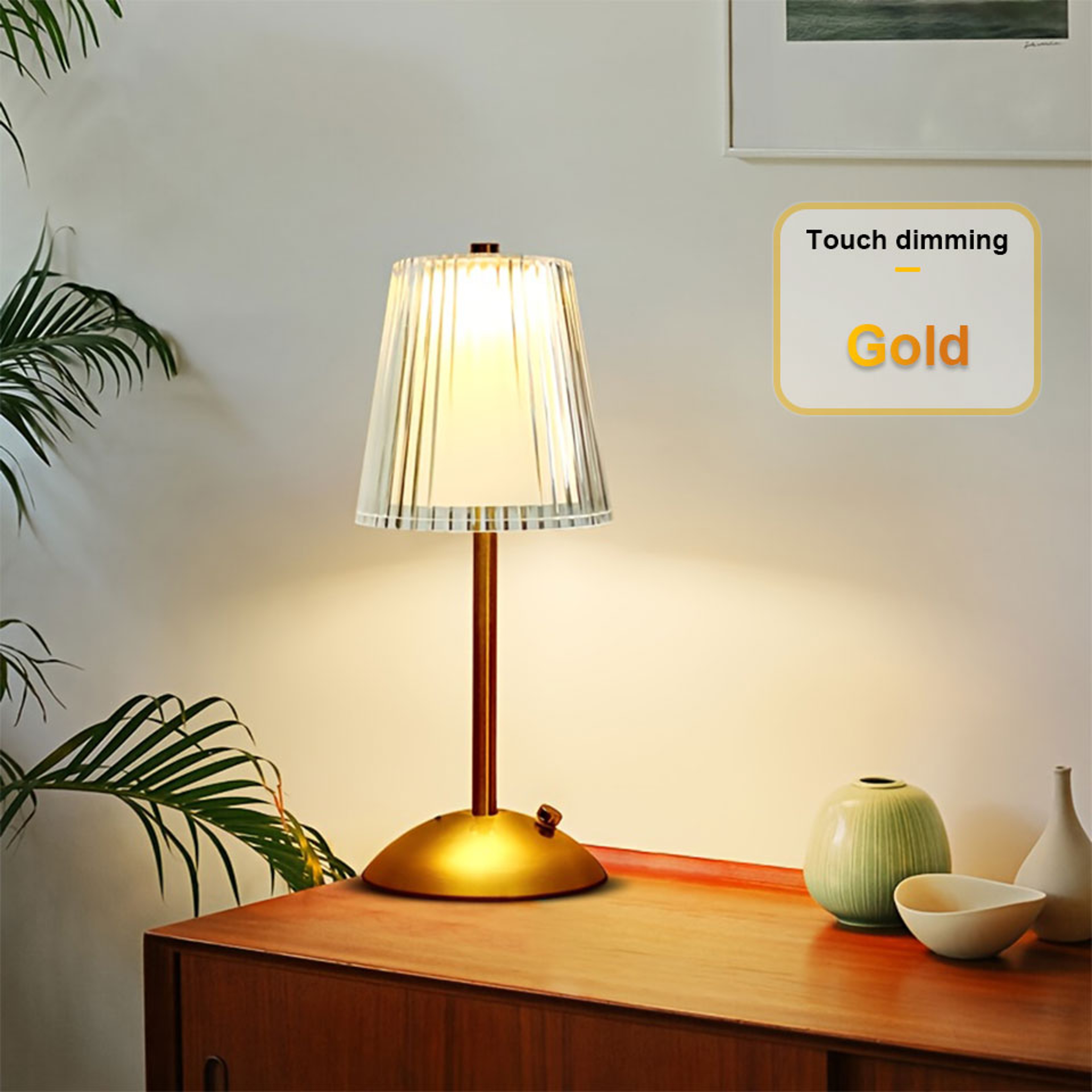 Modern LED Table Lamp, Rechargeable, Touch Sensor, Dimmable Night Light for Bedroom, Hotel, and Bar – view 7