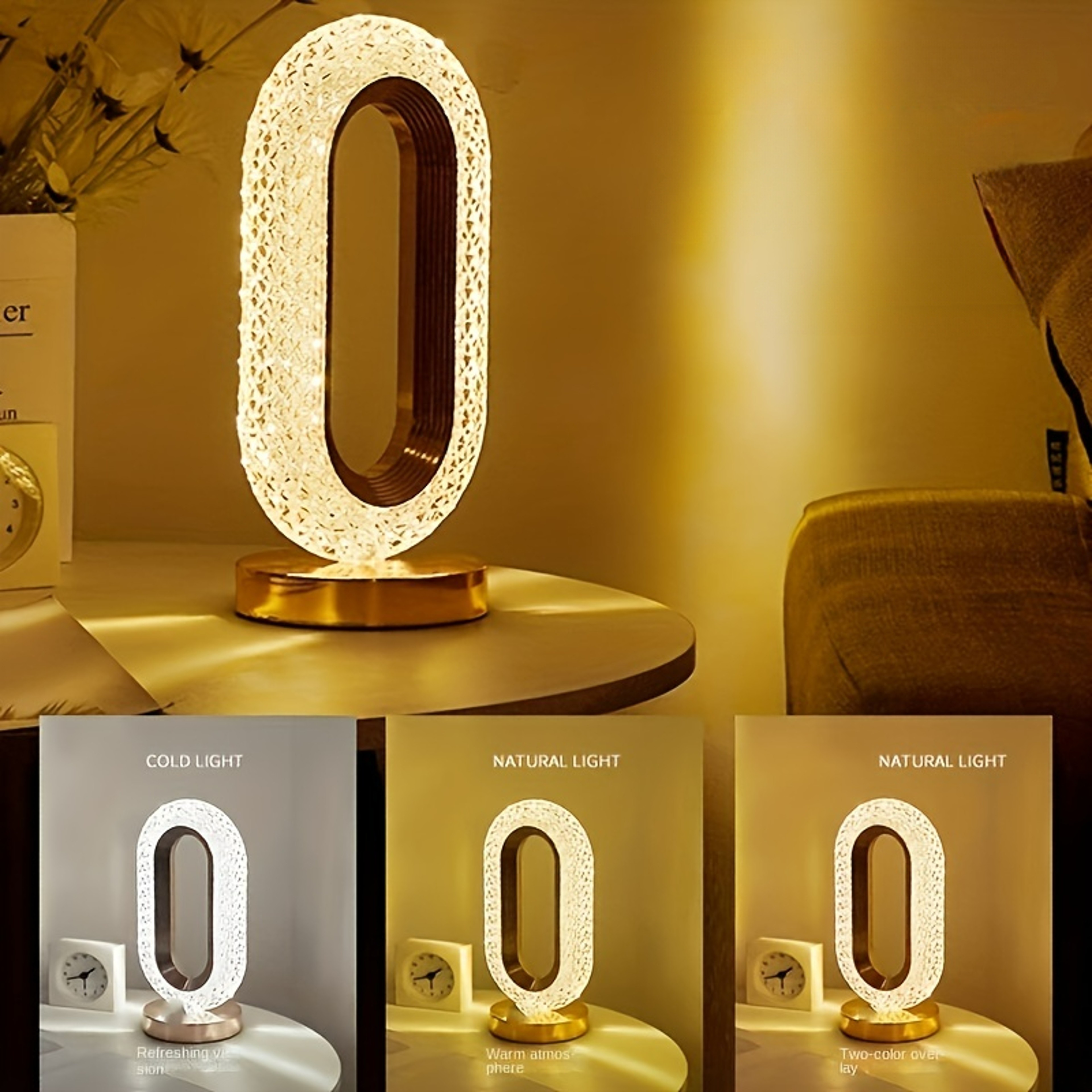 Wireless Rechargeable LED Lamp, Mood Light for Bedside Reading, Ambient Living Room Decor – view 2
